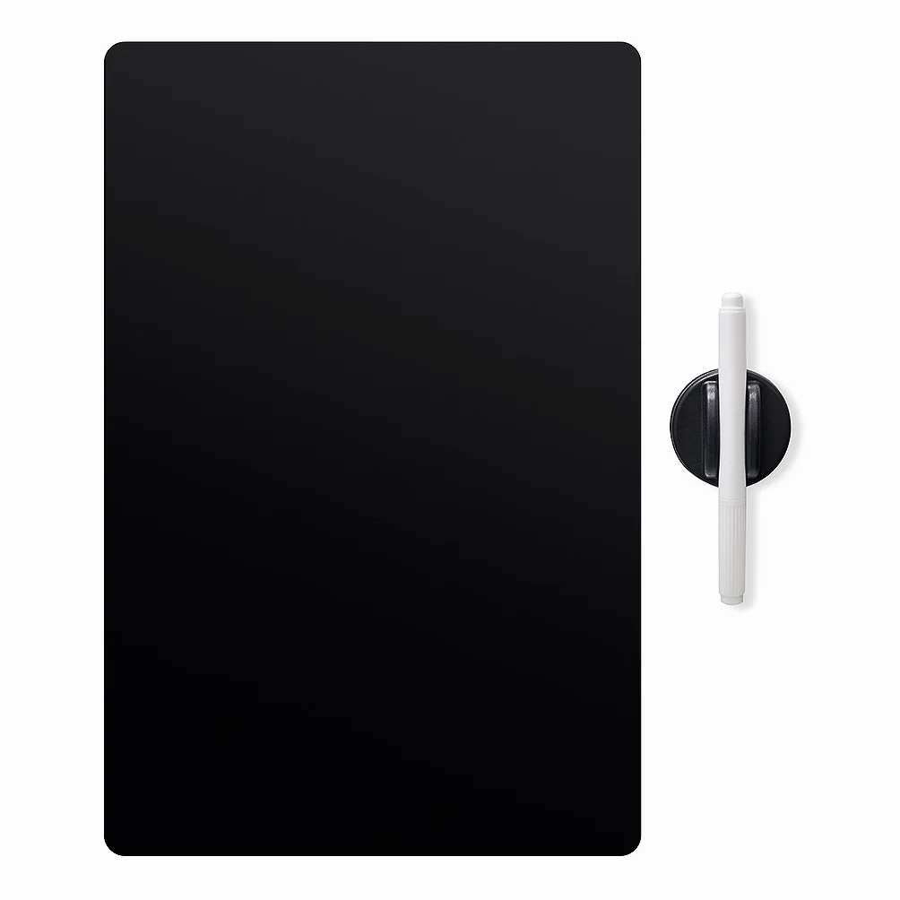 Balvi Tableau Frigo Magnétique 42 x 30 cm Noir avec Stylo et Gomme