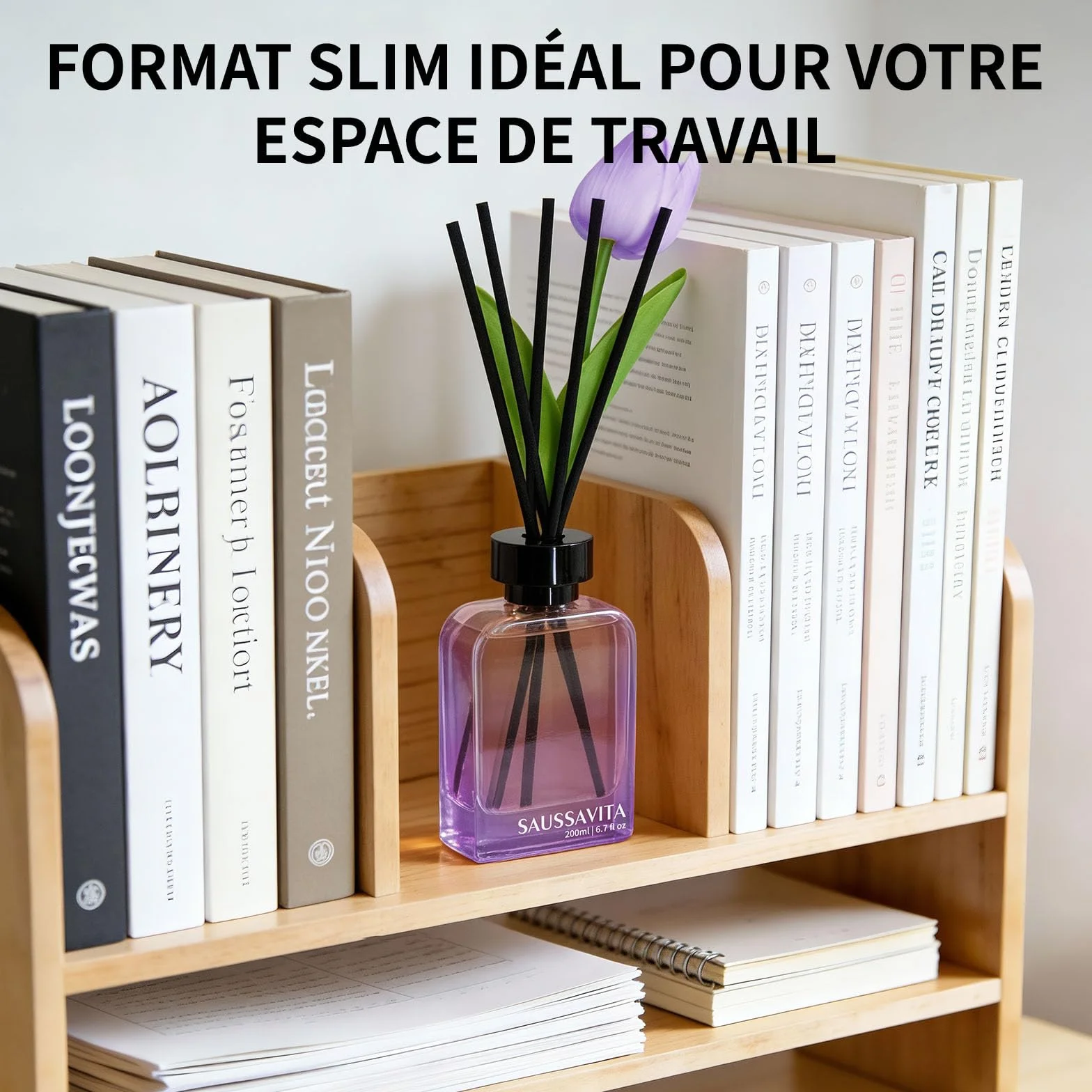 Diffuseur de Parfum Lavande 200ml avec Bâtonnets pour Maison