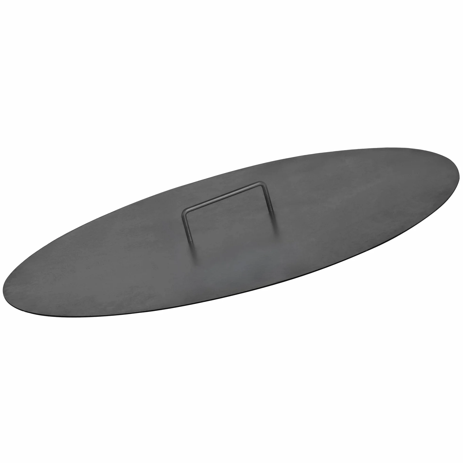 BBQ-Toro Couvercle pour brasero 80 cm Noir Plaque de protection avec poignée