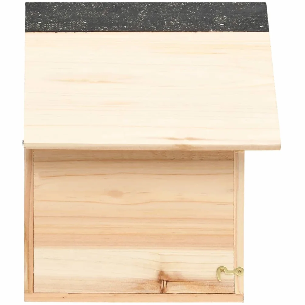 Maison pour écureuils Bois de Sapin Massif 26x25x29 cm Brun 1.4 kg