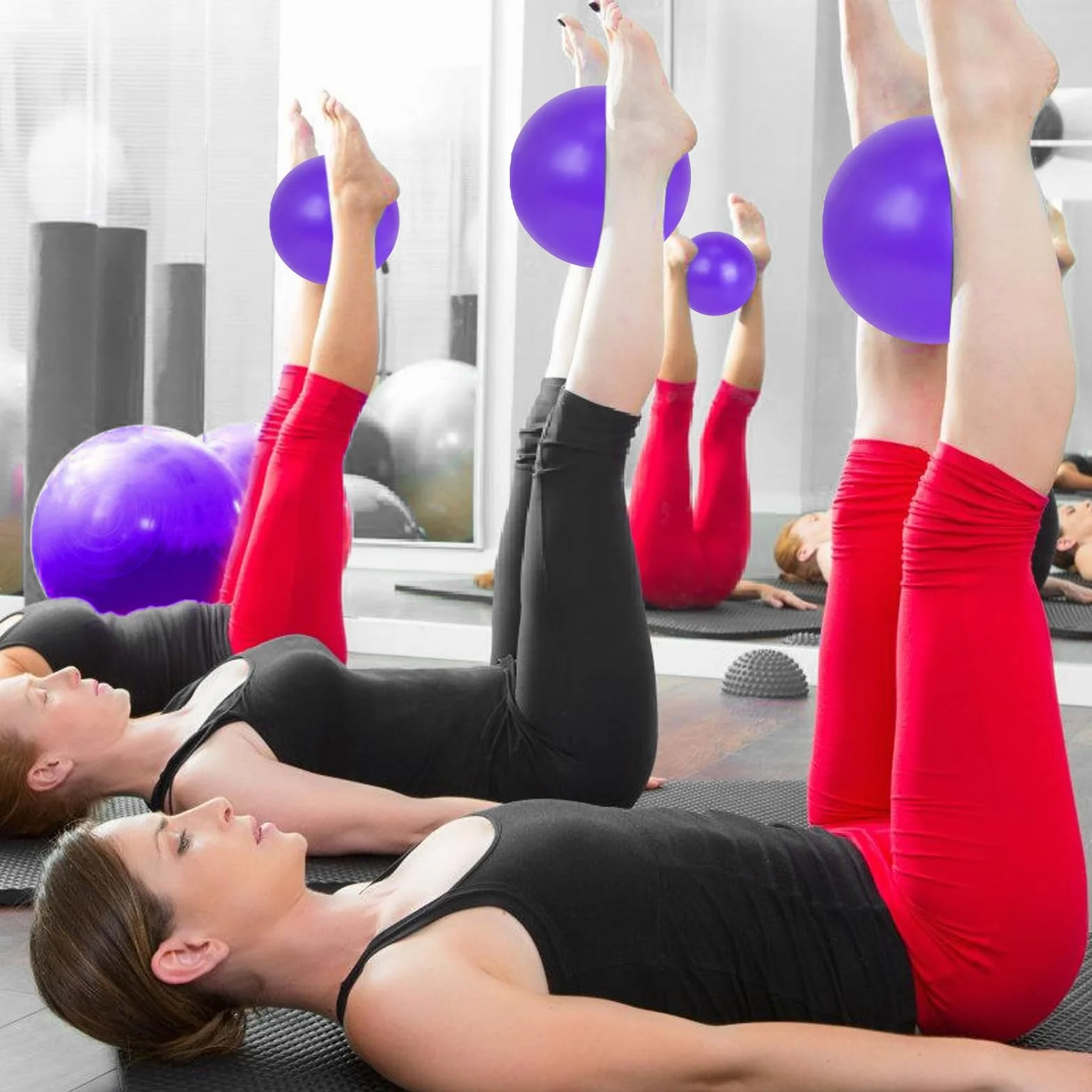 Kit de Pilates Essential de 13 pièces, pour femme, avec balle de pilates, anneau de pilates, bandes de résistance, chaussettes, anneau de Pilates et accessoires pour étirement et fitness