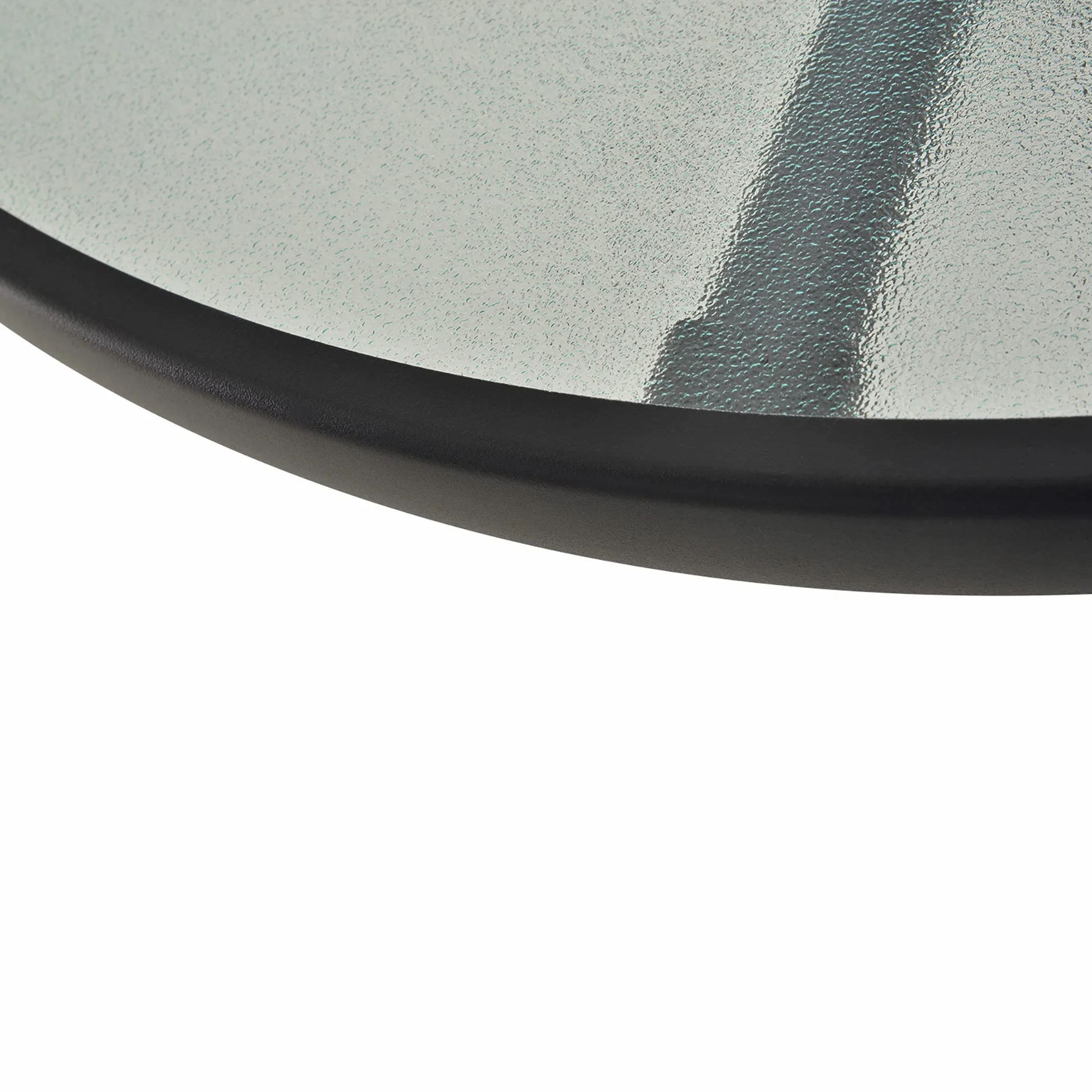 Outsunny Table Ronde Bistro de Jardin Ø 80 x 72H cm Acier époxy Noir Verre trempé Parasol
