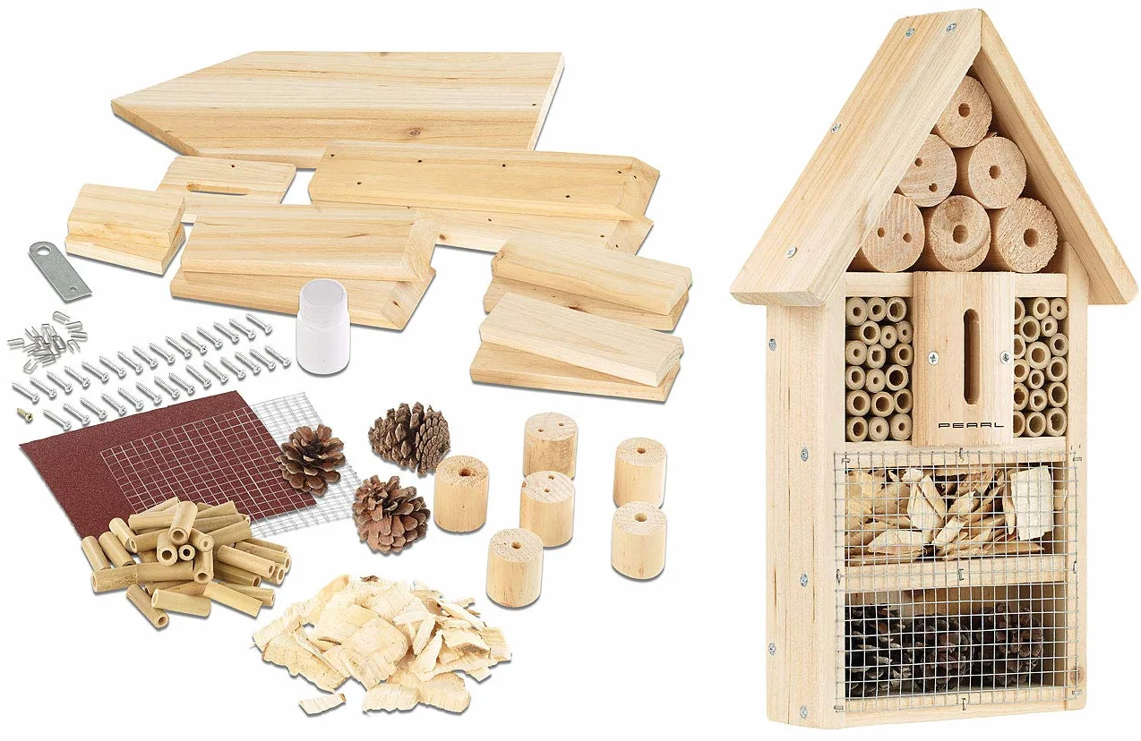 Hôtel à insectes en kit pédagogique en matériau naturel Pearl