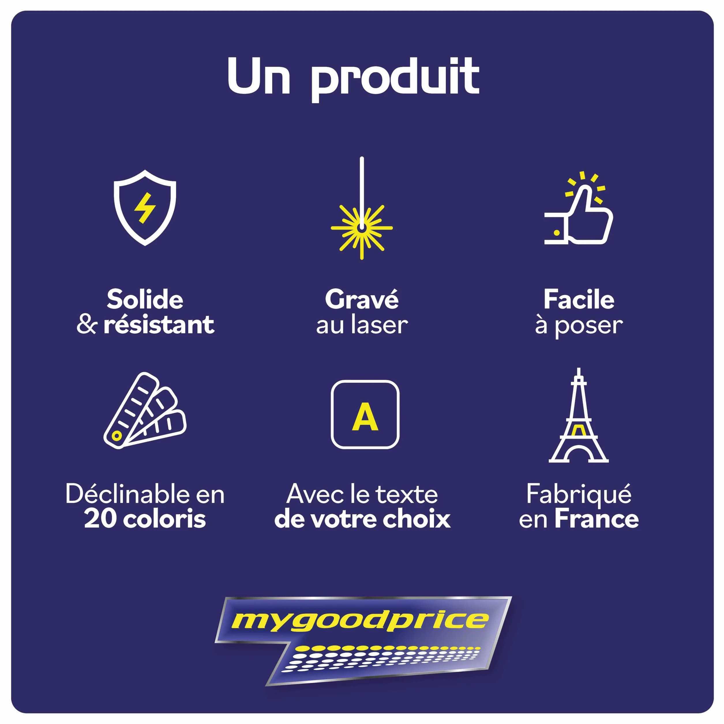 Plaque gravée personnalisée Alu Brossé 19,5x14cm autocollante 1-4 lignes