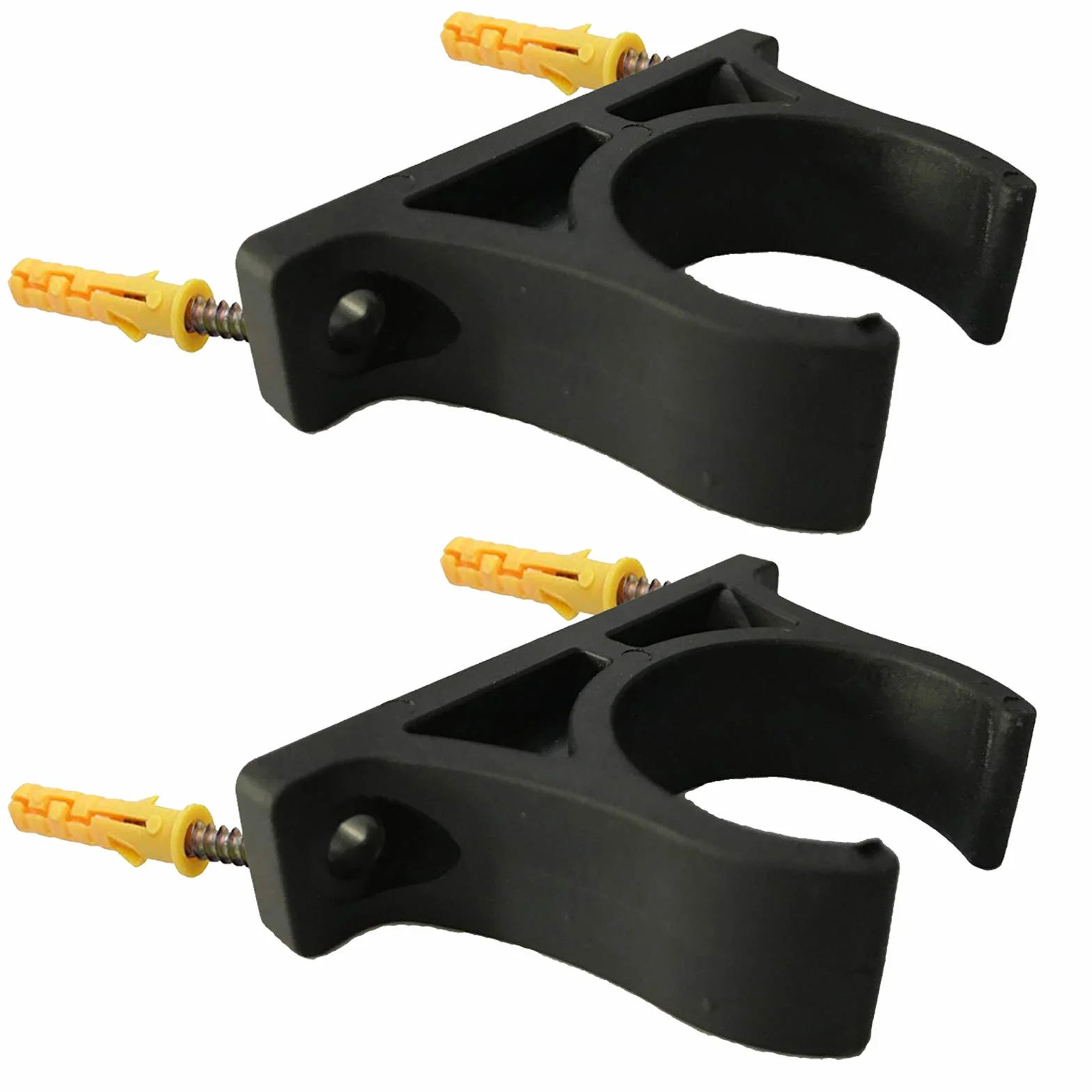 Pmsanzay Lot de 2 supports muraux universels verticaux pour batte de baseball, softball, support mural – Peut contenir 2 battes – Facile à installer – Matériel inclus – Pas de raquette