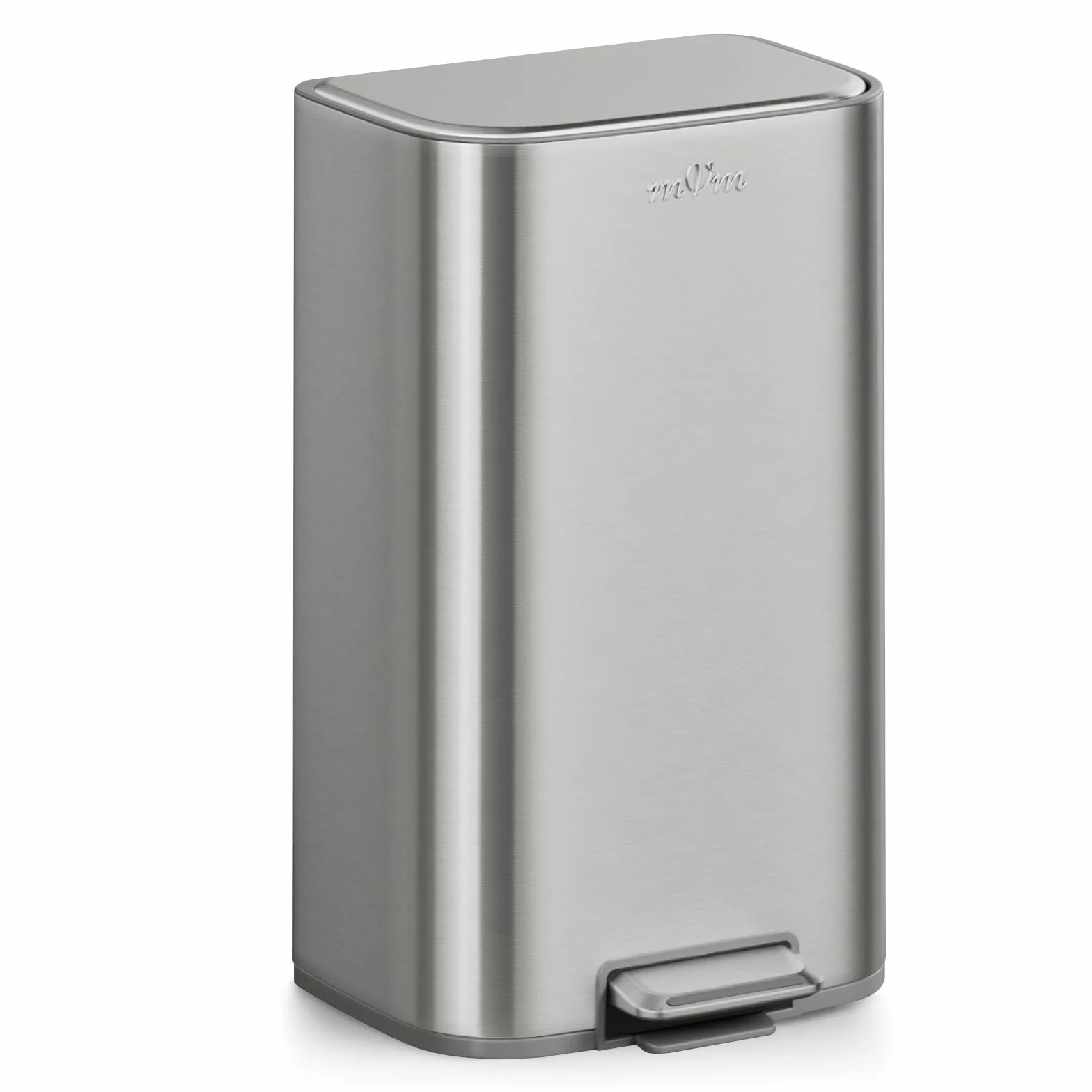 Poubelle de cuisine 30 litres acier inoxydable à pédale avec couvercle