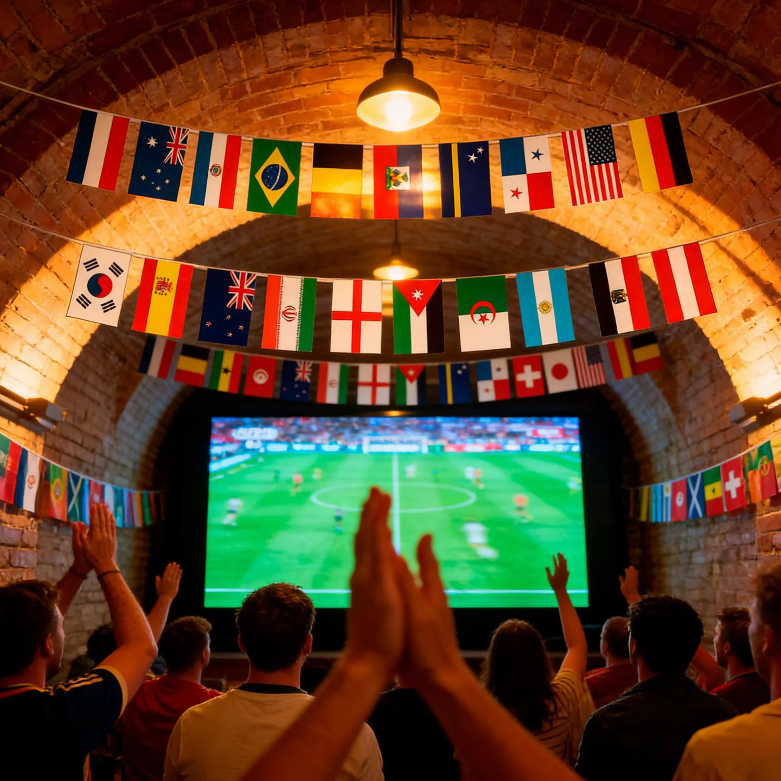 Guirlande 42 Pays Drapeaux Monde 14x21cm Banderole Décoration Supporters Match Jardin Bar Fête Football WM de football 2026 Fussball WM 2026 Bannière Internationale Extérieur Intérieur