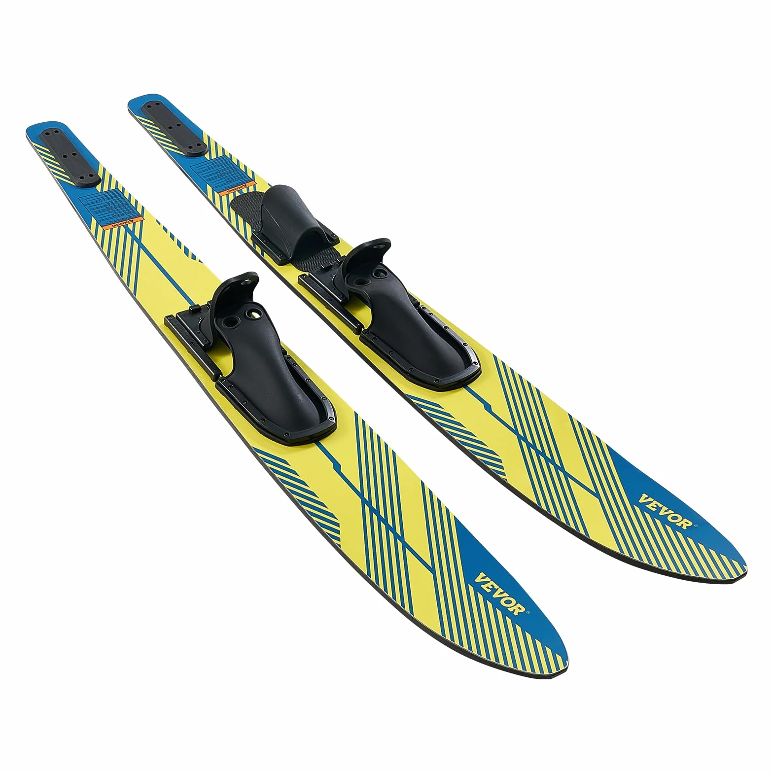 VEVOR Combo Skis Nautiques 170,2 cm, Matériels de Ski Nautique pour Adultes avec Fixations Réglables X-9 en Fer à Cheval et Plaque d'orteil Arrière Rembourrée, Revêtement UV Brillant, Sport sur l'eau