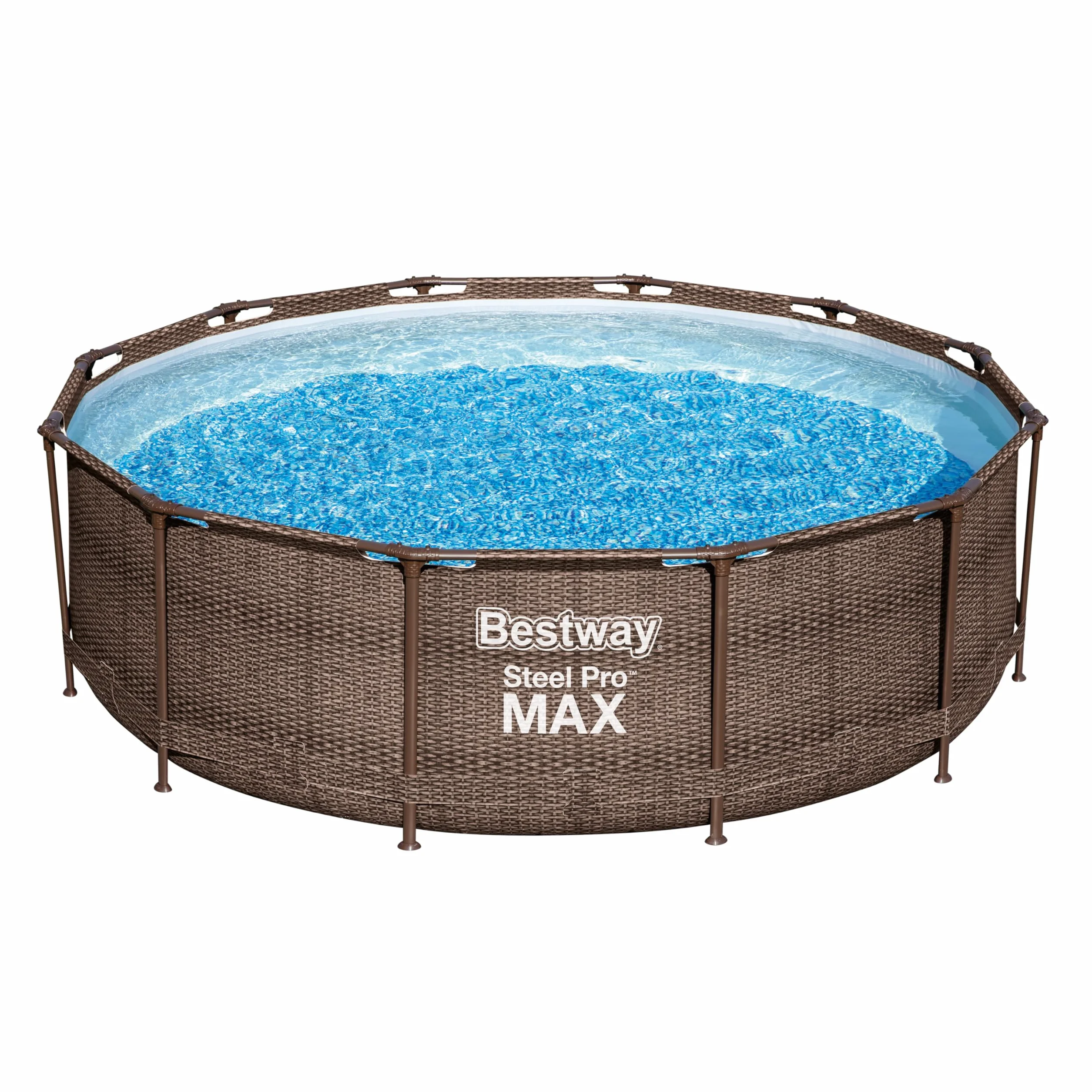 Bestway Steel Pro Kit Piscine Hors Sol 366 x 366 x 100 cm Marron
