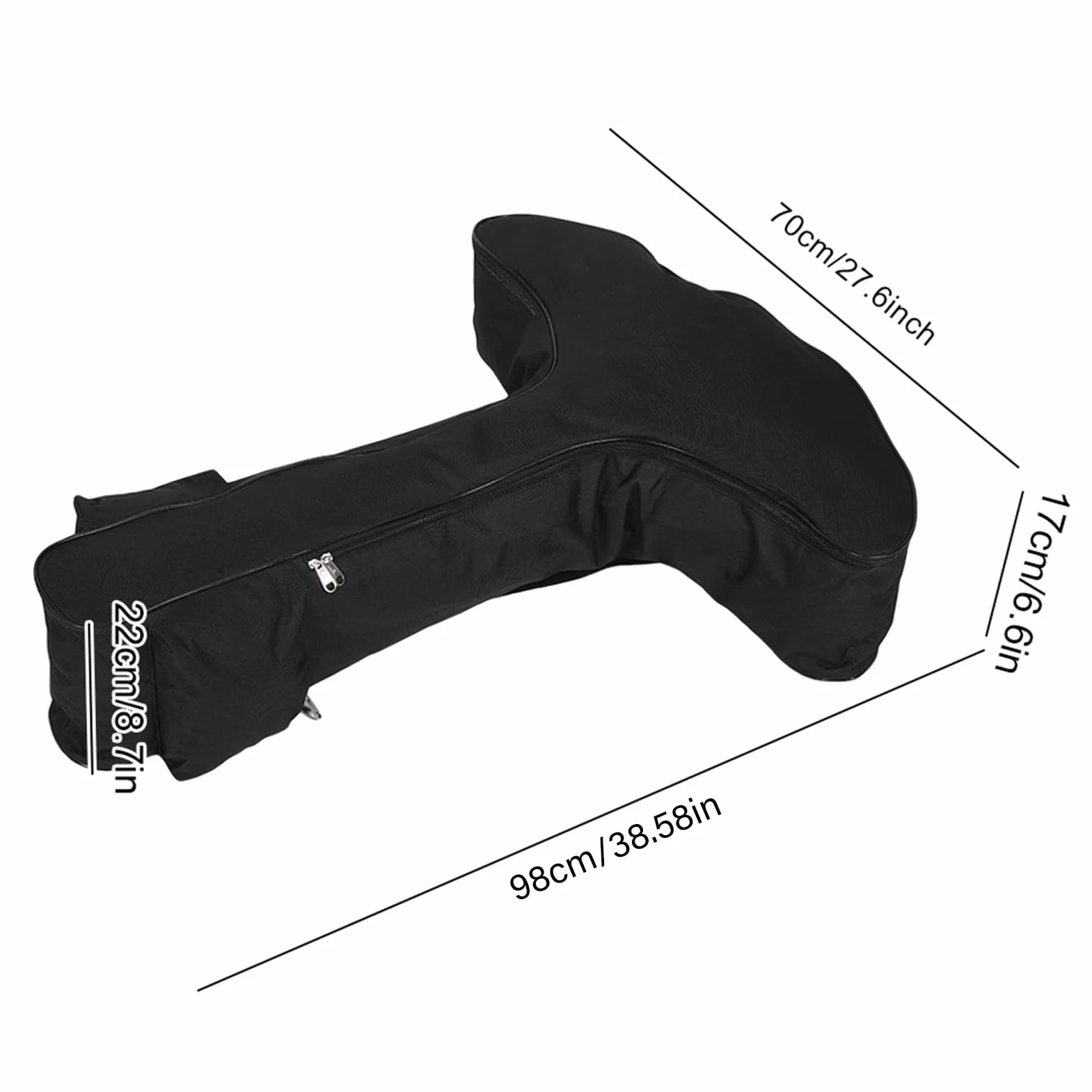 Joyzan Sac d'arc en Forme de T, Étui d'arbalète Réglable Rangement Arbalète T Transport Chasse à l'arc Grande Capacité Tactique Souple Composé Toile Léger Housse Portable Universel Accessoire Noir