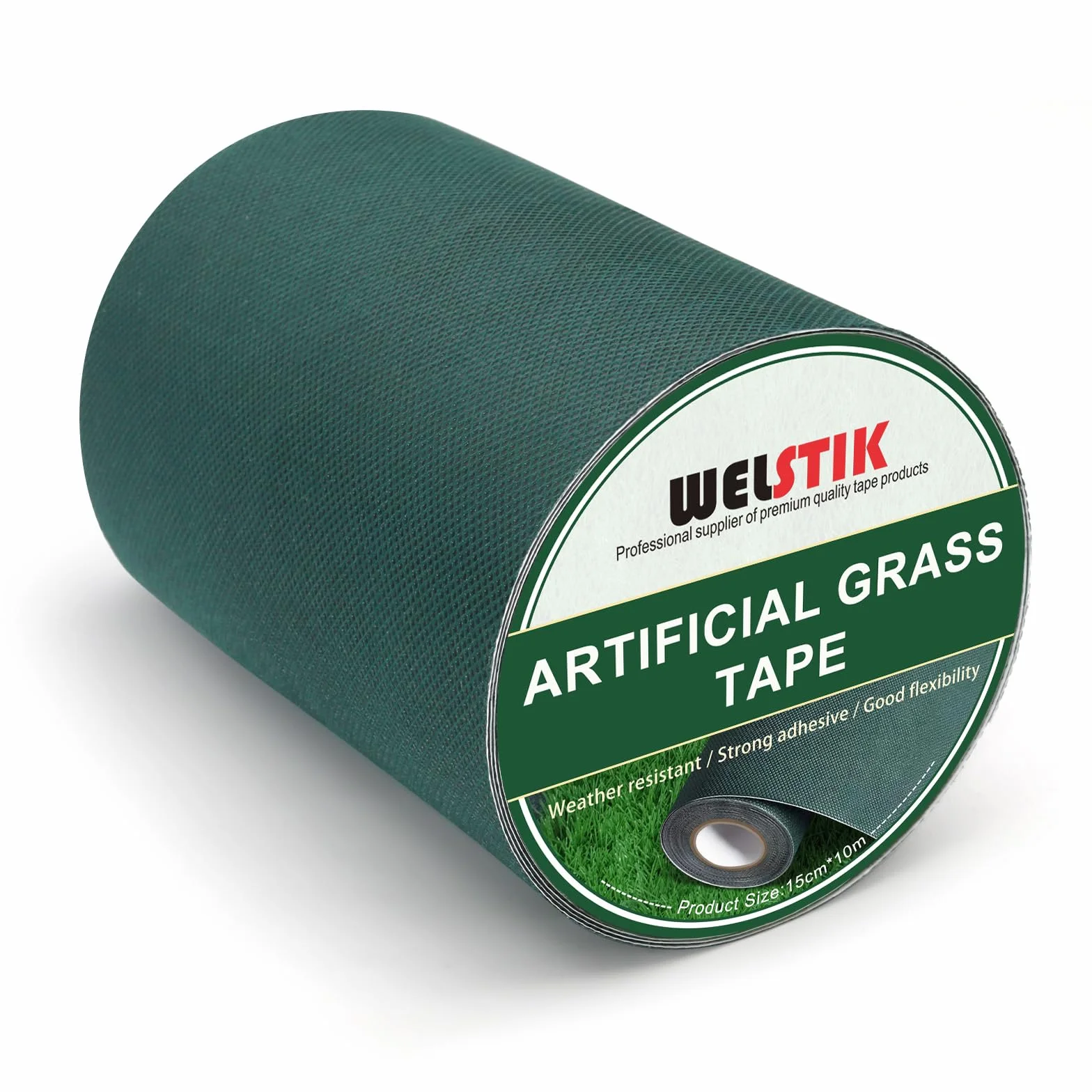 WELSTIK Ruban à Gazon Artificiel Auto-adhésif, Ruban de Joint pour Gazon, 15 cm x 10 m