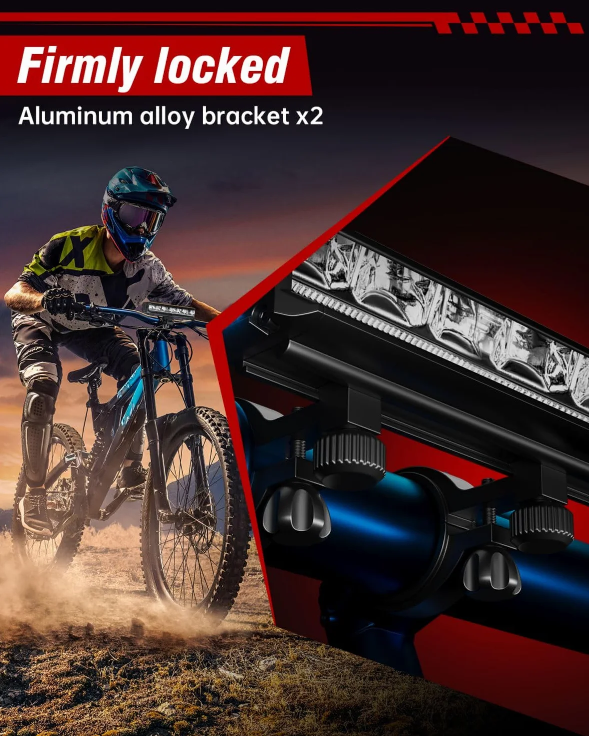 POSUGEAR Lumiere Velo, Lampe Velo Avant et Arriere USB Rechargeable, Ultralégère en Aluminium Eclairage Velo LED Puissantes, IPX5 Phare Velo et Feu Arriere Velo Accessoires pour VTT, VTC, Route