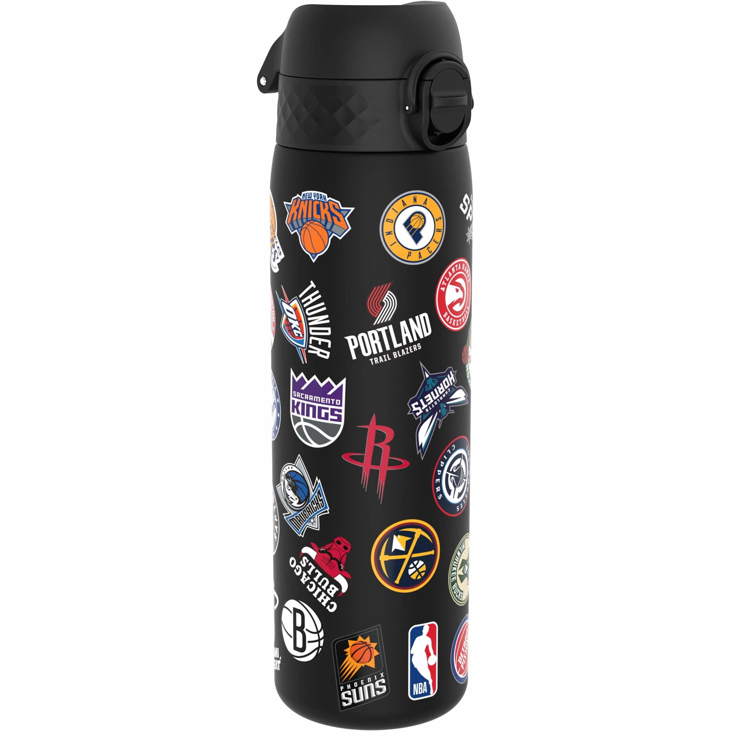 Ion8 NBA Équipes Multiples Gourde, 500ml, Anti-Fuite, Facile à Ouvrir, Verrouillage Sécurisé, Lavable en Lave-vaisselle, Sans BPA, Poignée de Transport, S'adapte aux Porte-gobelets, Facile à Nettoyer
