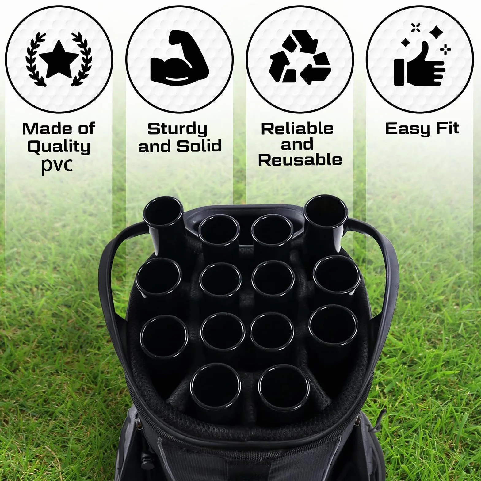 Séparateurs de rechange club golf 14 tubes inserts manchon sac