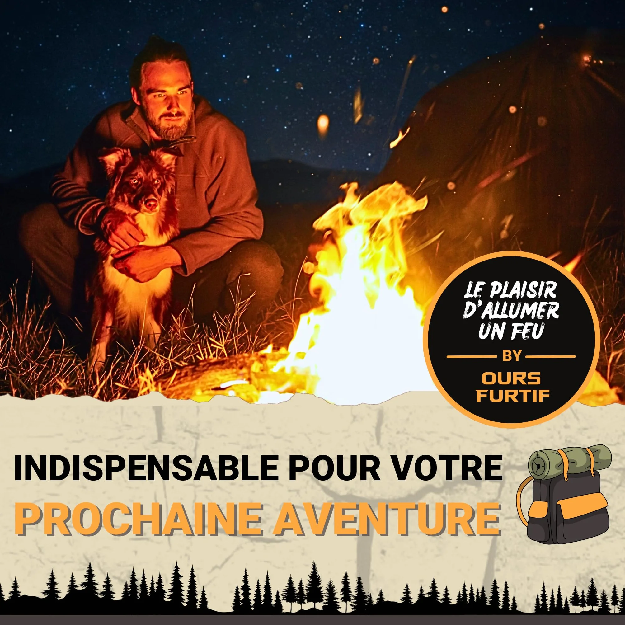 Kit Firesteel XL 10mm - Pierre à Feu de Survie - Barre Magnésium 15 000 utilisations - Allume Feu Naturel