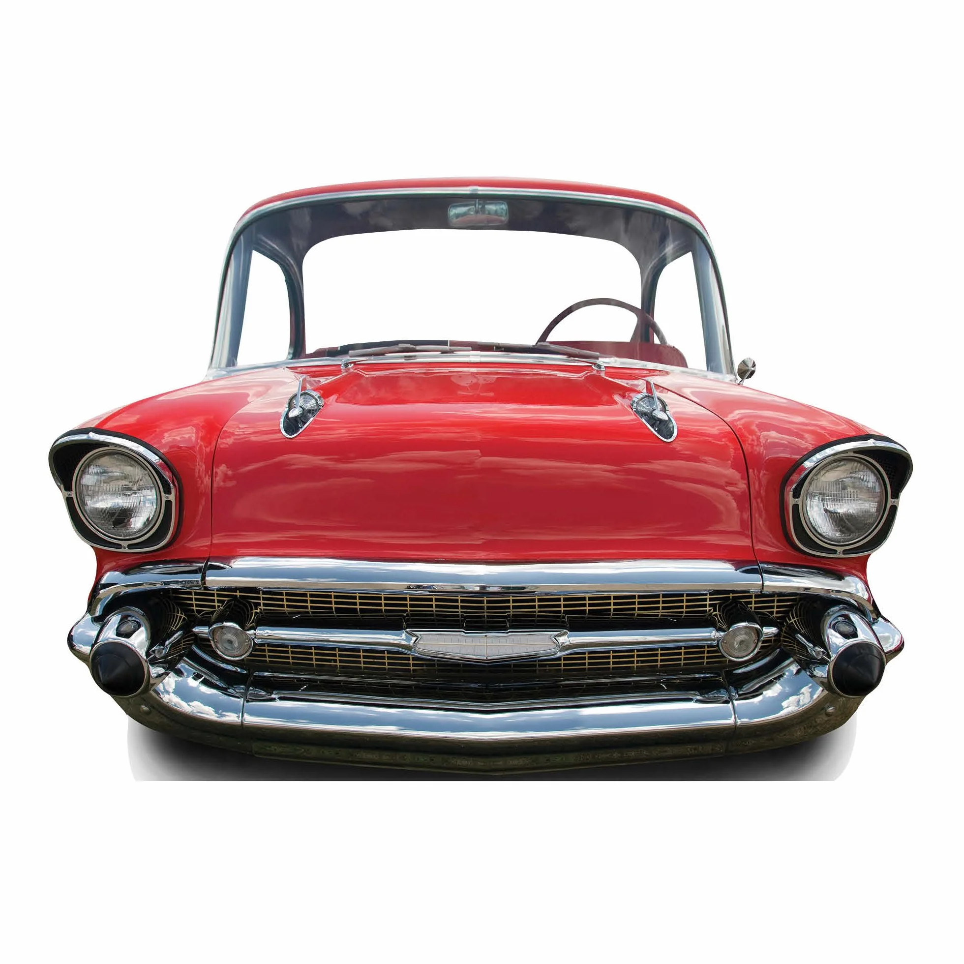 Figurine Géante Passe-Tête Voiture Rouge Petit 151 Cm