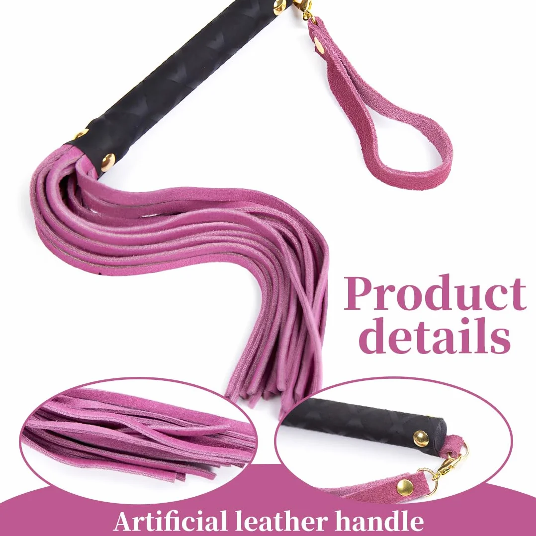 Fouet en Cuir Frangé, Fouet Sexy érotique, Cravache d'équitation, Cravache Basique pour Débutants, pour Sports D'équitation en Plein Air, Entraînement Quotidien