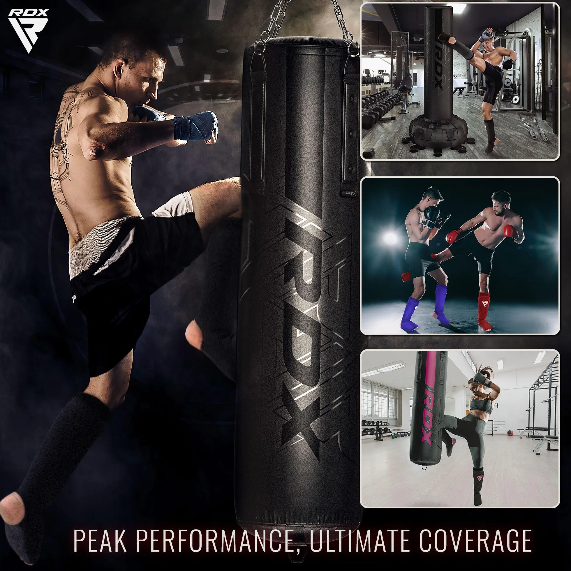 RDX Protège Tibias pour Kickboxing Muay Thai D’entraînement, MMA Jambe Tibia Protection, Approuvé par SATRA, Shin Instep Guard pour Boxe Taekwondo Martiaux Art Sparring BJJ Karate, Homme Femme