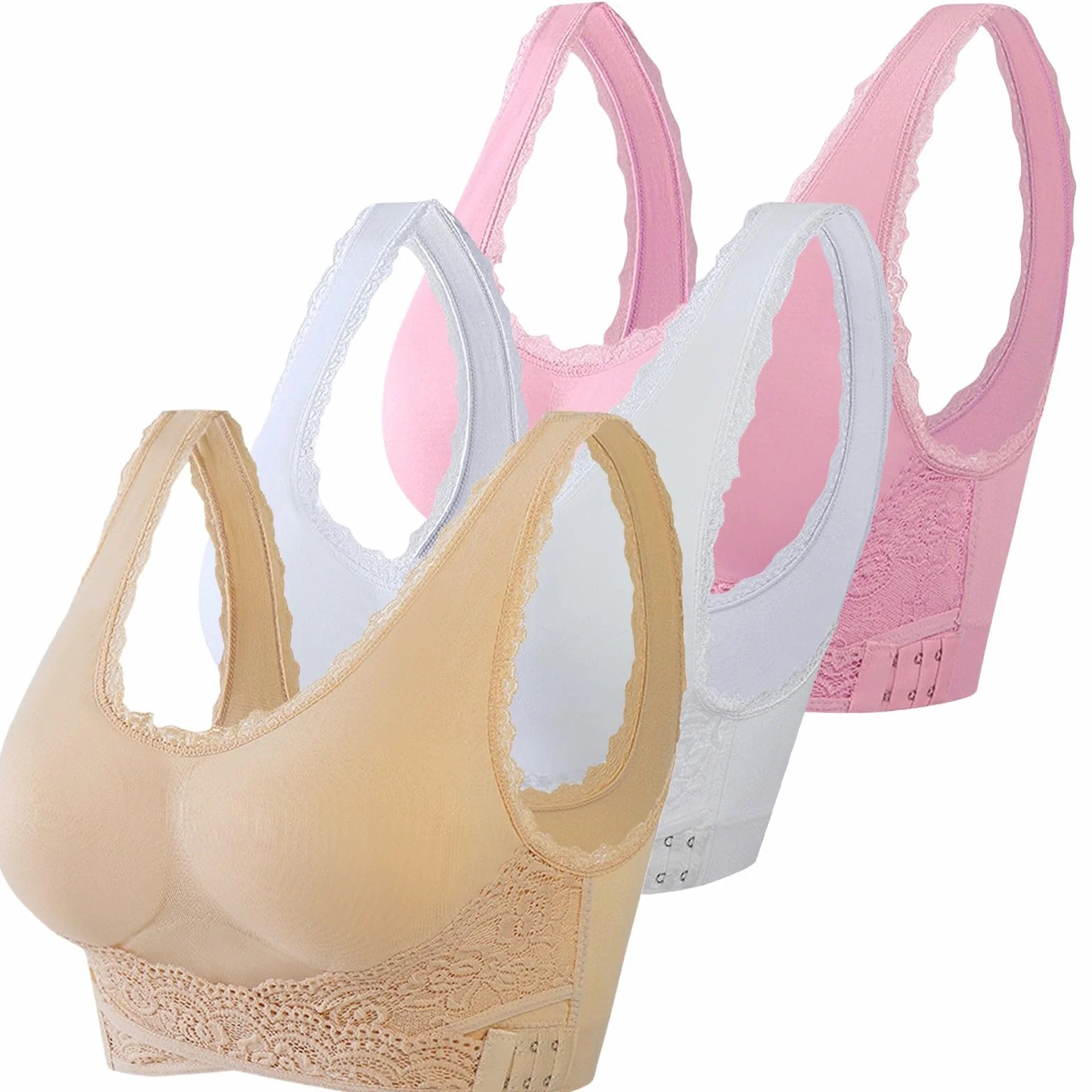 Soutien Gorge avec Armature Lot de 3 Femme Dentelle Grandes Tailles Lingerie Française