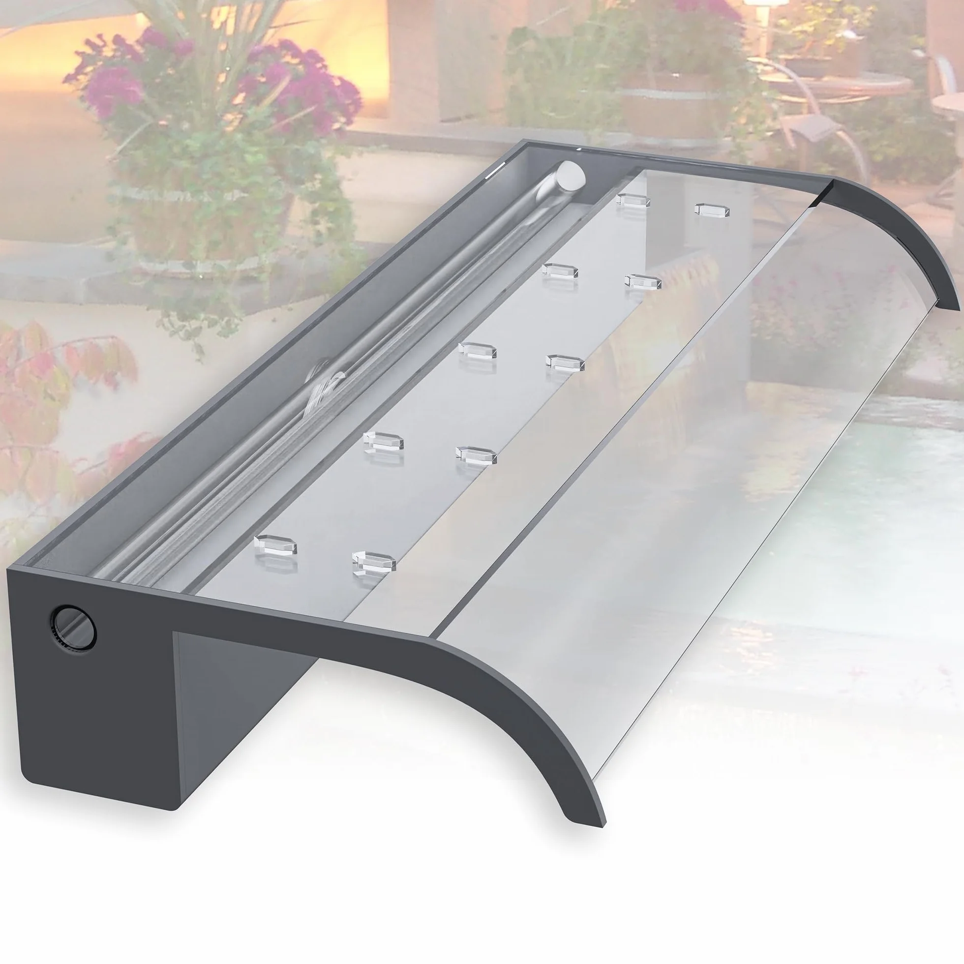 Kit de lames de cascade pour étang en acrylique 60 cm largeur 18 cm bec courbé