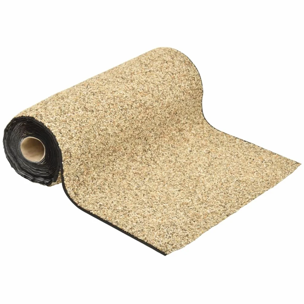 Tomostar Revêtement de Pierre Tapis Gravillonnée Sable Naturel 100x40 cm
