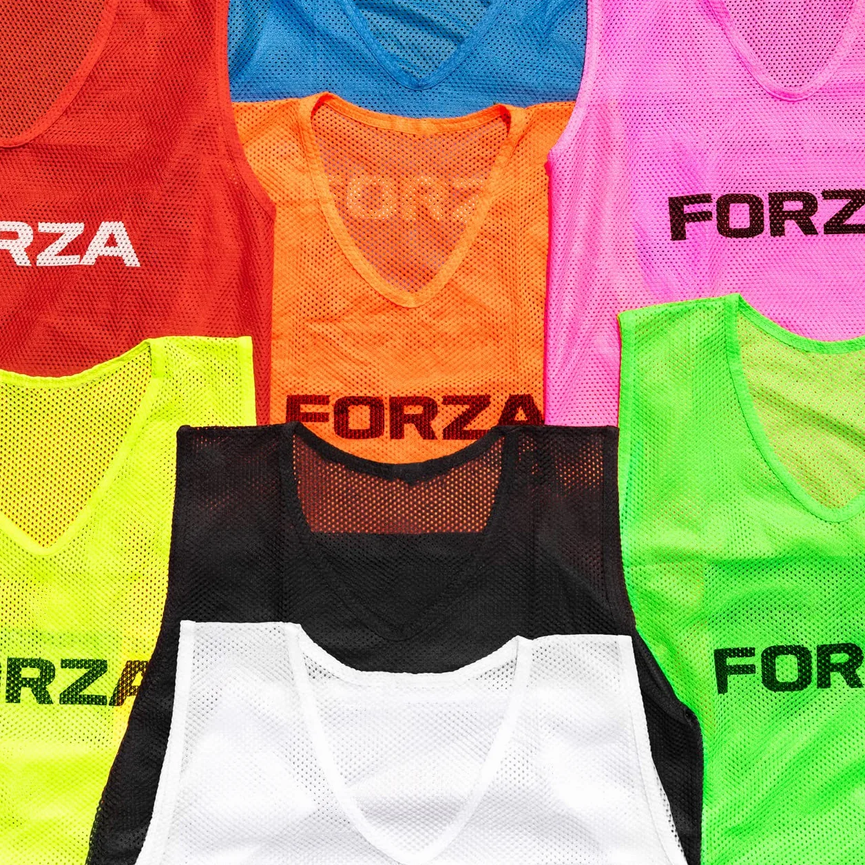 FORZA Chasubles d’Entraînement de Sport [Pack de 10] | Fabrication Légère, Couleurs Vives et Plusieurs Tailles | Entraînement de Football, Rugby, Hockey et Plus pour Enfants et Adultes