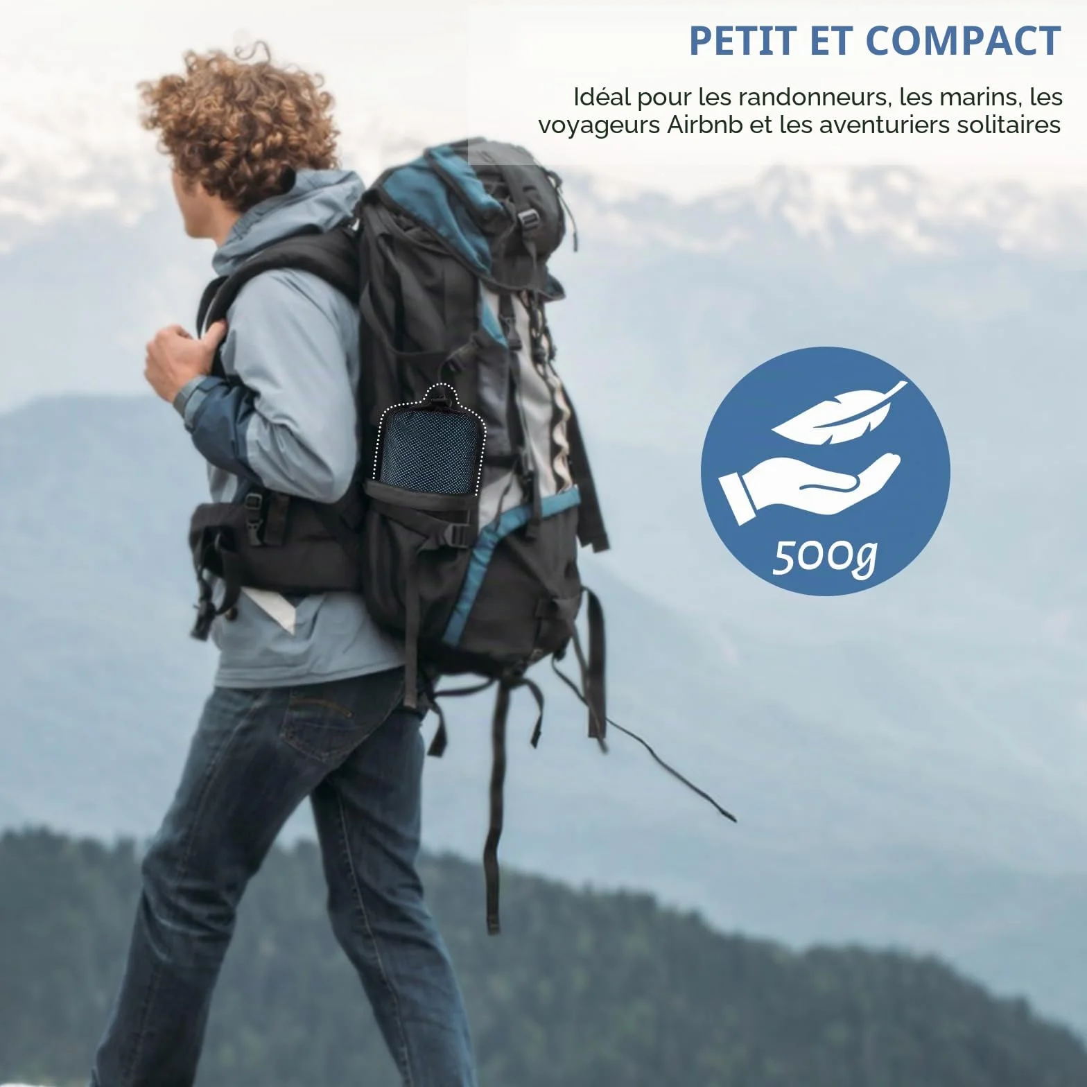 Sac de Couchage Cabane Adulte 2 en 1 avec Fermeture éclair, 95x220 cm