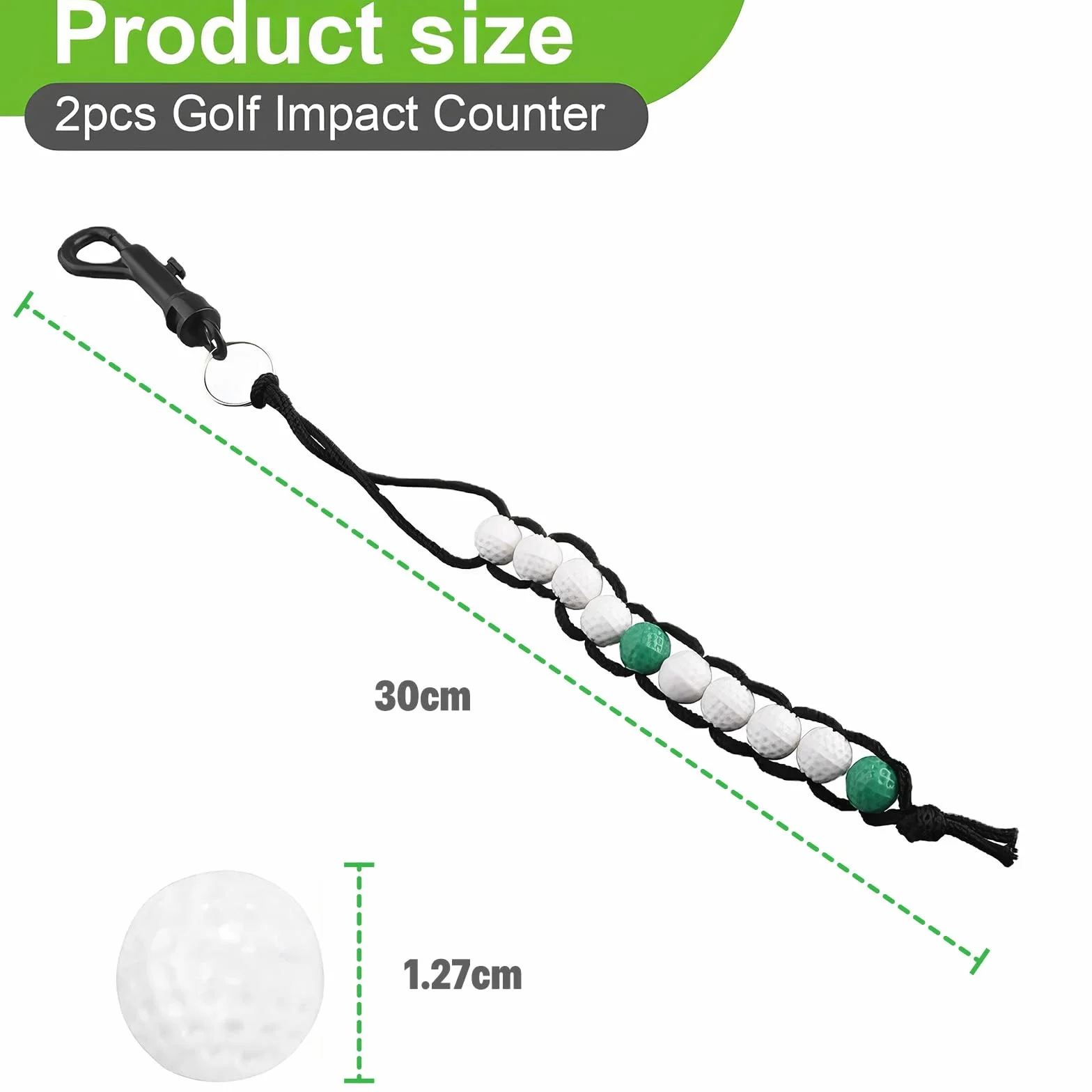 Compteur de Coups de Golf, Scoreur Golf, Compteur Boulier Golf avec Pince, pour Sports de Plein Air