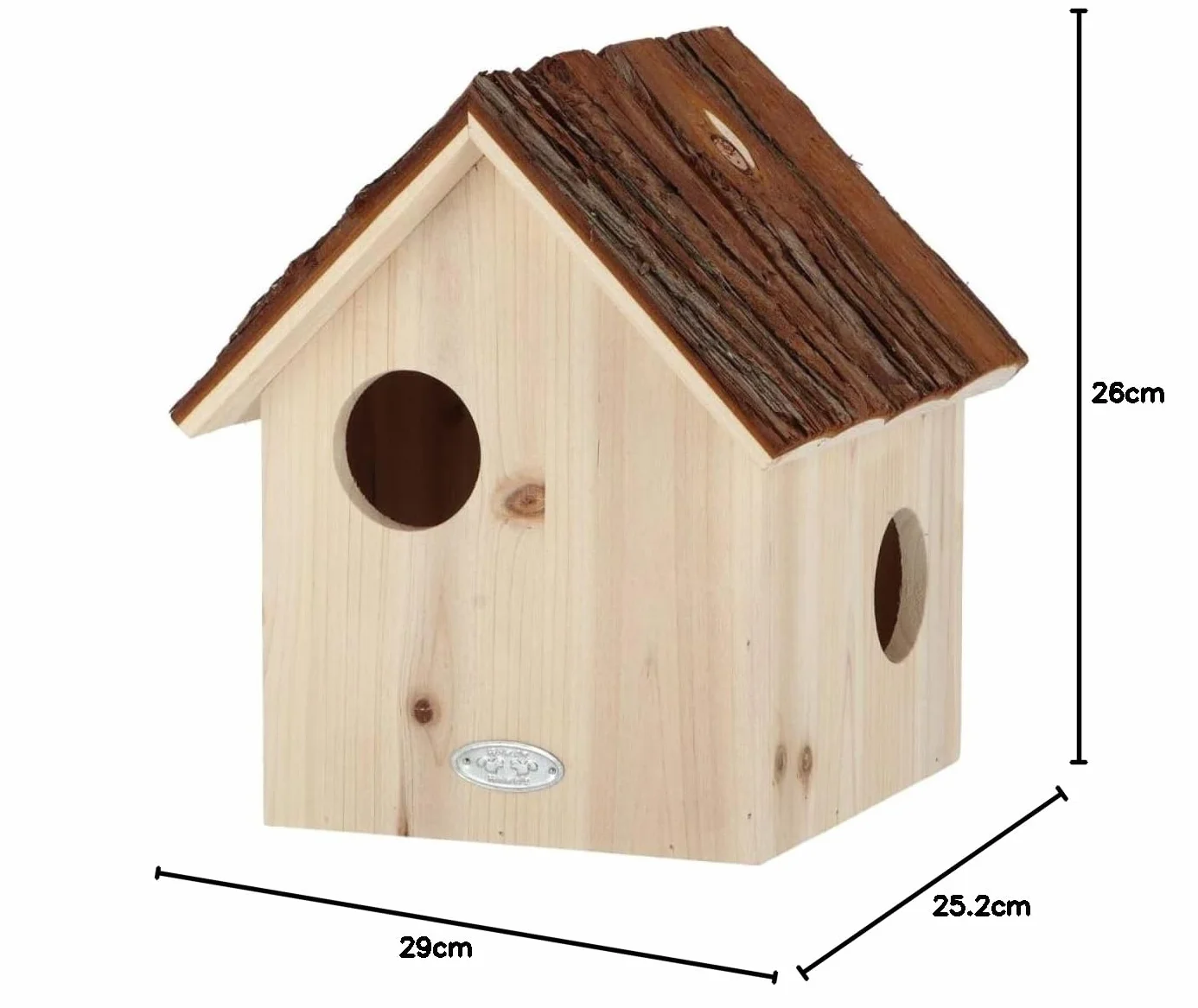 Nichoir pour écureuil avec toît en écorce