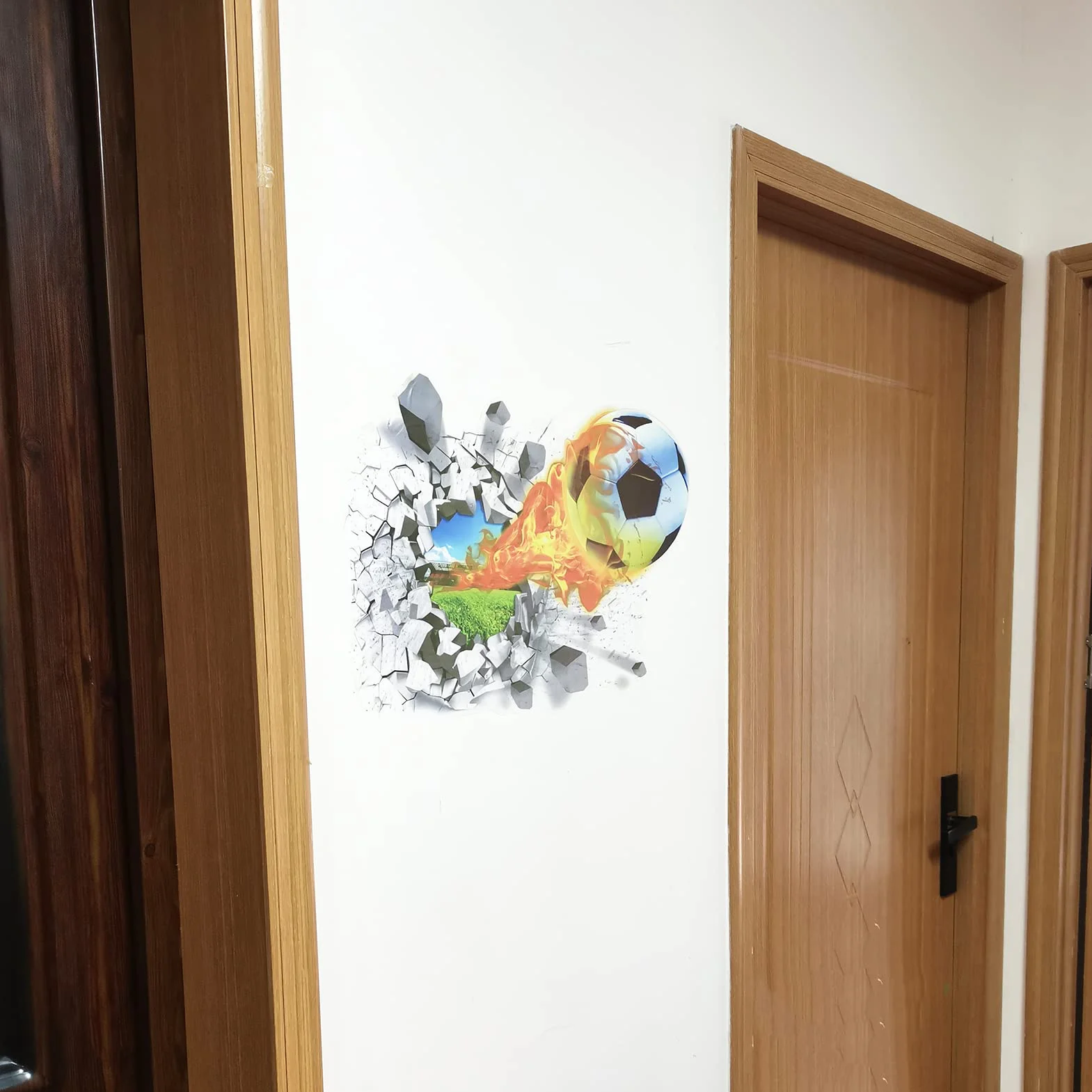 Stickers Football 3D Autocollant Murale Decoration Chambre Ado Garcon