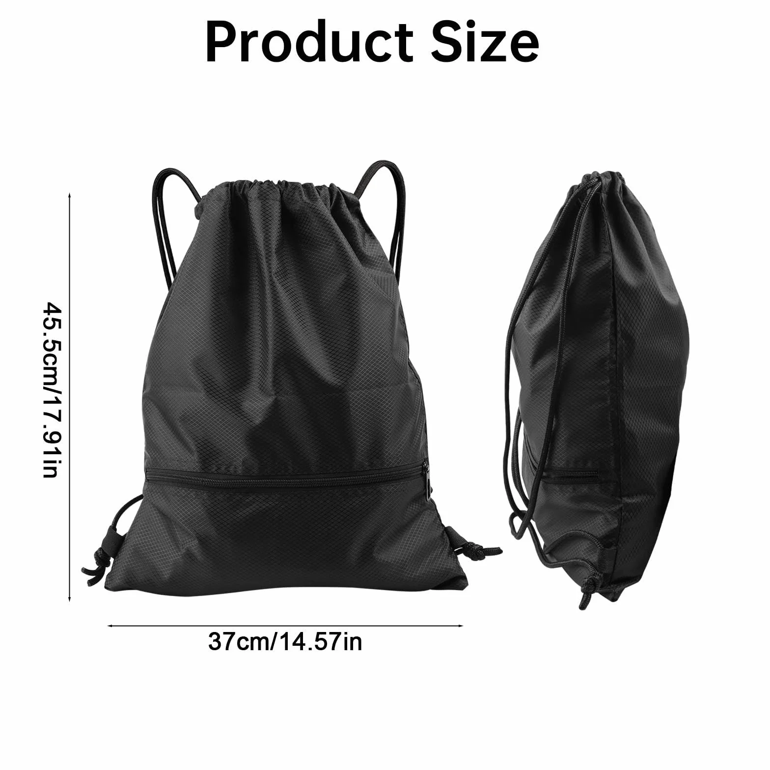 Sac à dos en nylon, Sac de Sport avec Cordon de Serrage,à dos avec sacs de sport à cordon,Sac de Sport réglable pour Hommes et Femmes avec Poche intérieure pour Le Sport et Les Voyages