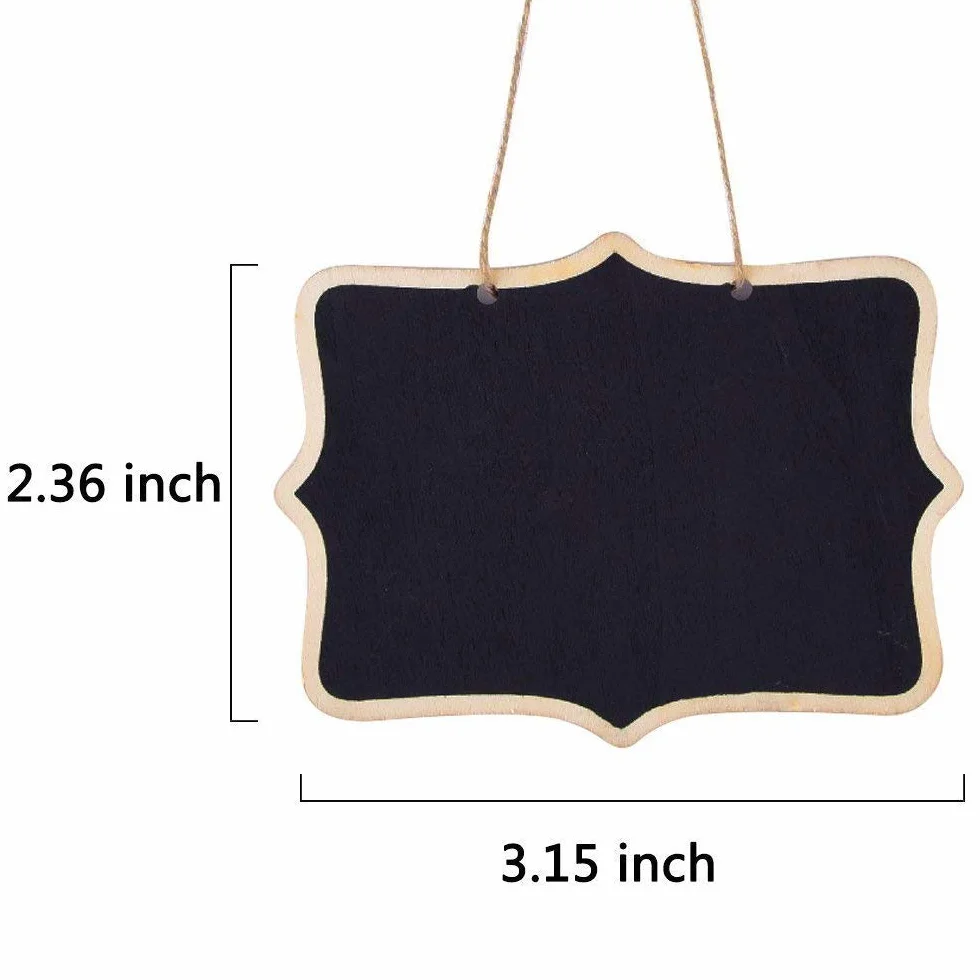 Mini Ardoise 12 Pcs Tableau Bois Numéro de Chaîne Mariage Fête Cuisine
