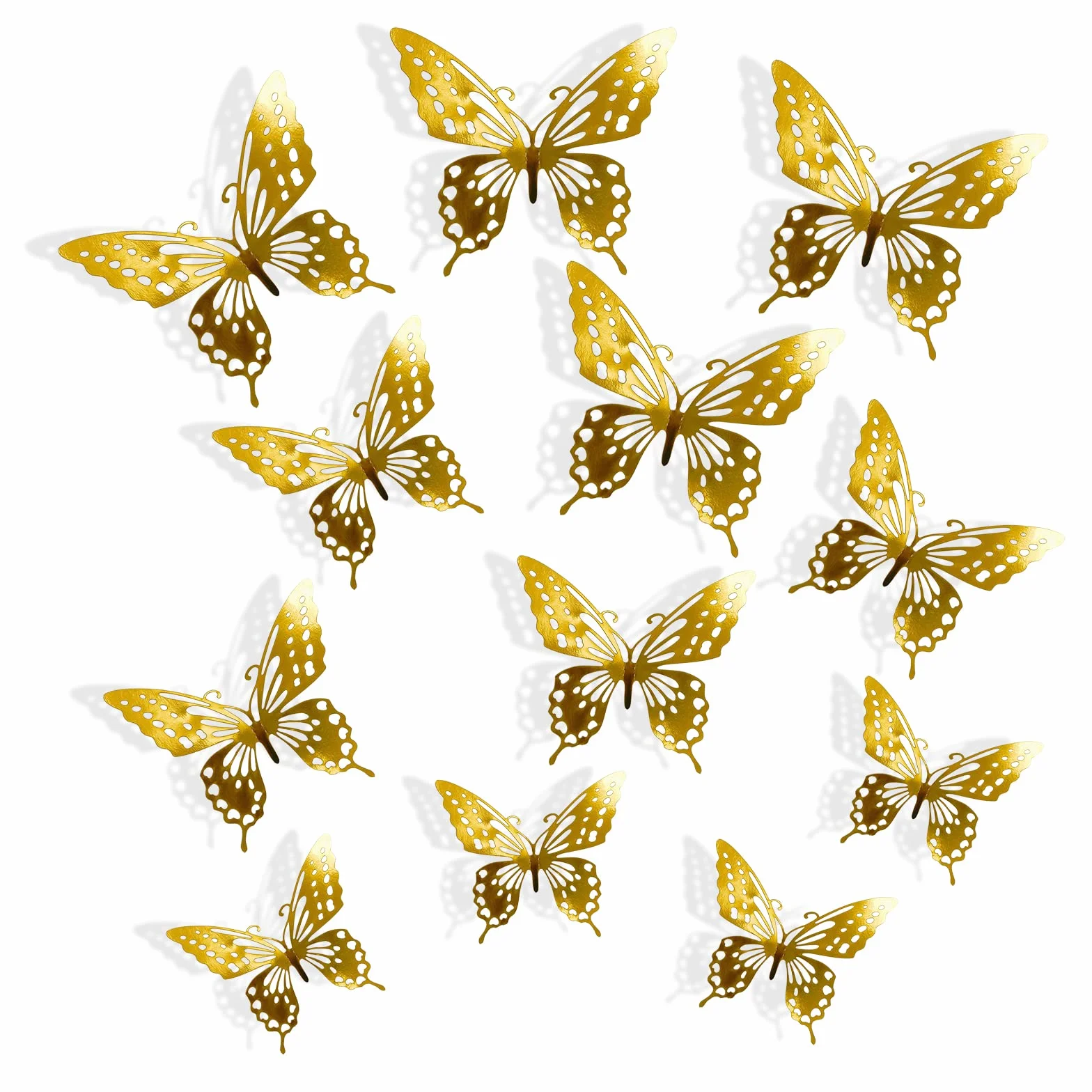 Papillon Decoration 12 pcs 3D Papillons Decoratifs Scrapbooking Stickers Muraux Decoration Murale Chambre Enfants