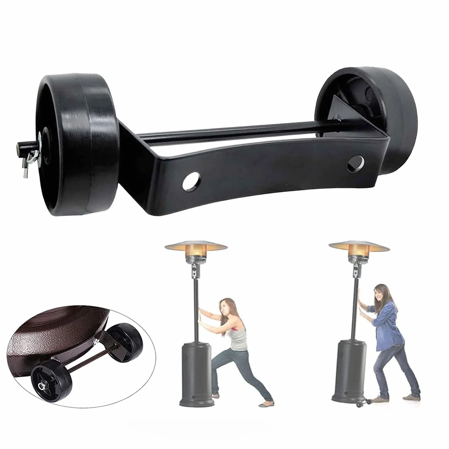 Parasol chauffant gaz universel pour patio terrasse kit roues