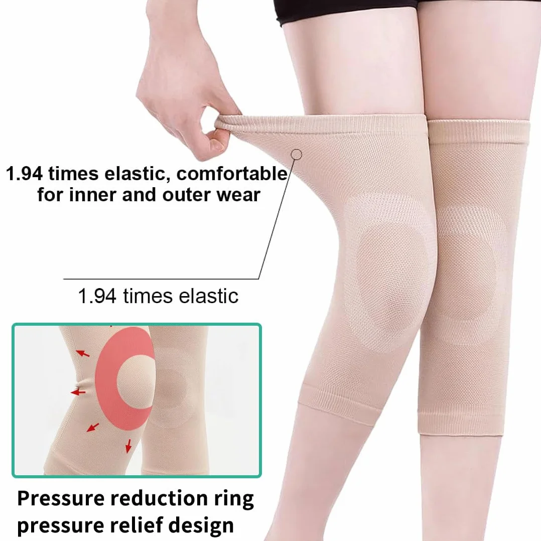 Genouillères de basket-ball,Genouillères pour garder au chaud, genouillères ultra fines et respirantes adaptées à l'arthrite, à la récupération des blessures, au sport et au fitness, unisexe (L)