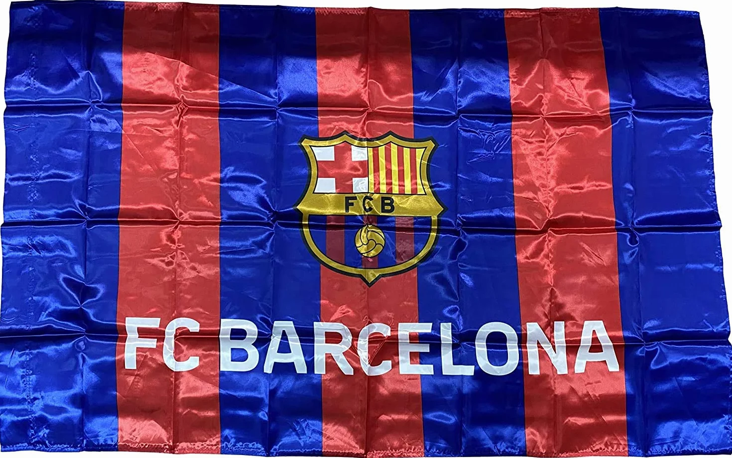 Drapeau vertical du FC Barcelone - Produit sous licence - Dimensions 100 x 150 cm - Vêtements en polyester