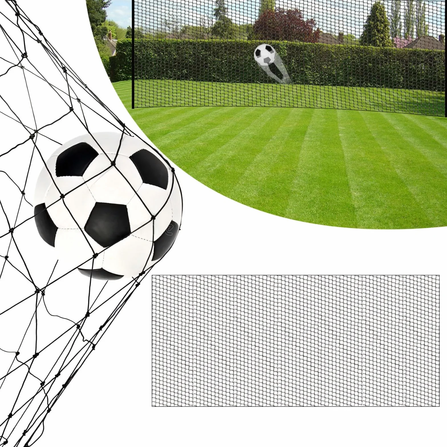 Filet De Football pour Empêcher Le Ballon De Franchir Une Clôture, Filet Pare-balles, Barrière D'entraînement Multifonctionnelle en Nylon Résistant Aux Intempéries, Filets De Football pour Le Jardin