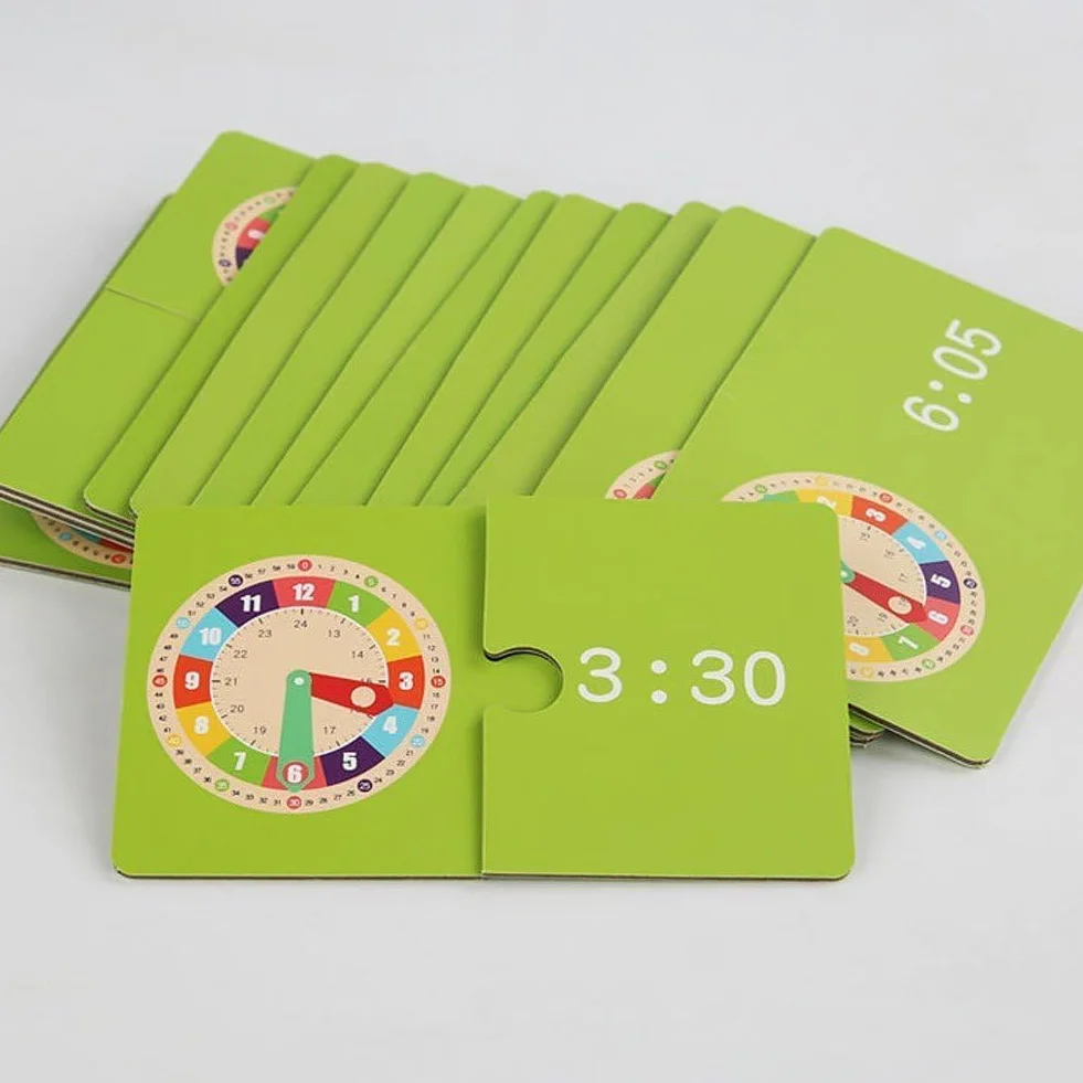 Jouet Montessori Horloge d'Apprentissage pour Enfants, Apprentissage Précoce, Fournitures Scolaires Primaire