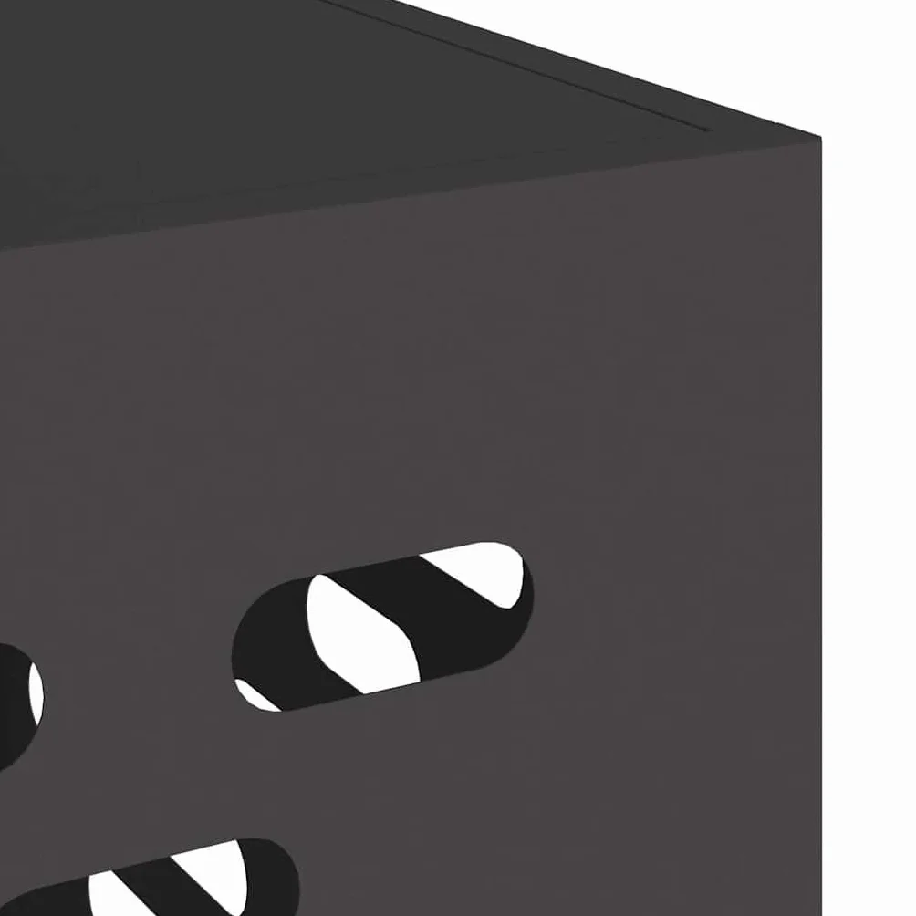 Housse de climatiseur Noir 110 x 50 x 80 cm Acier, Protection extérieur résistant aux intempéries