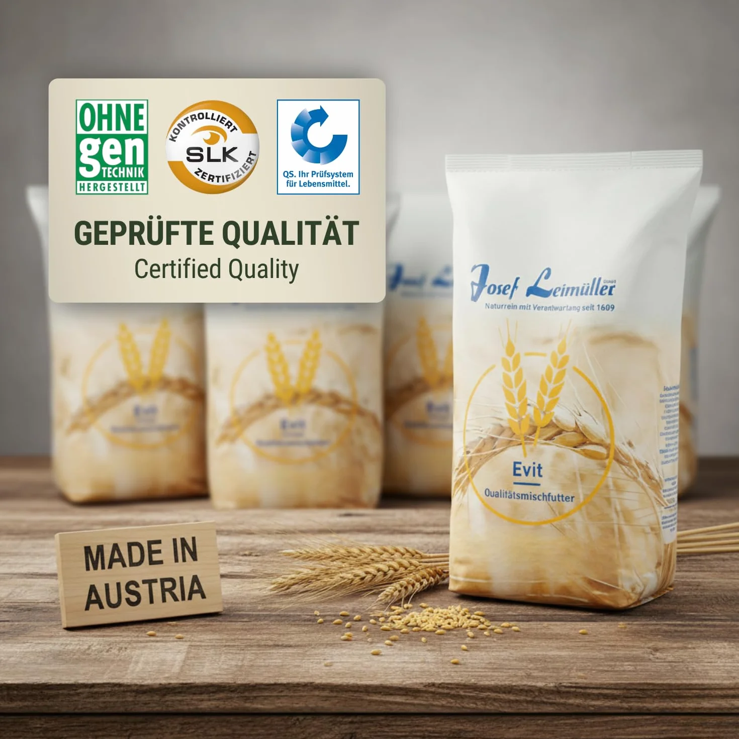 Leimüller Nourriture pour écureuils Premium 1 kg - Mélange avec Noisettes entières et vers de Farine
