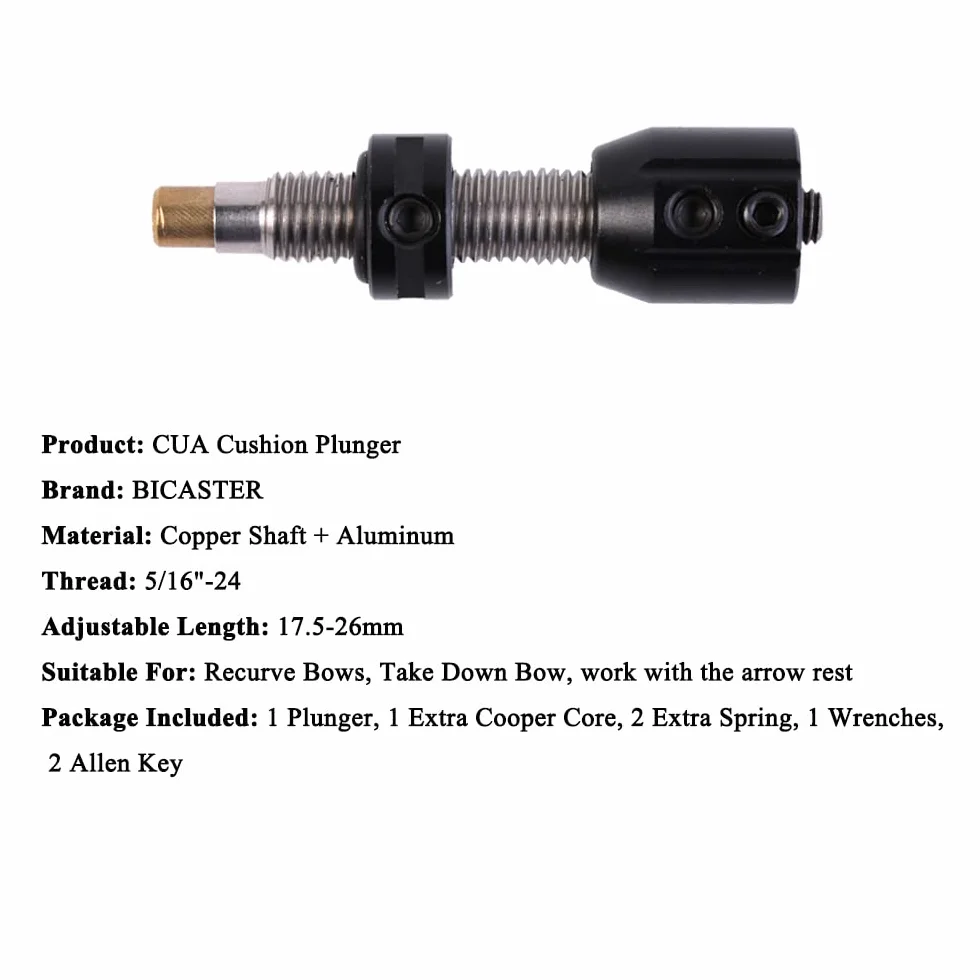 BICASTER Tir à l'arc Coussin Piston + Repose-flèche Ambidextre Rebond Magnétique – 1 Set