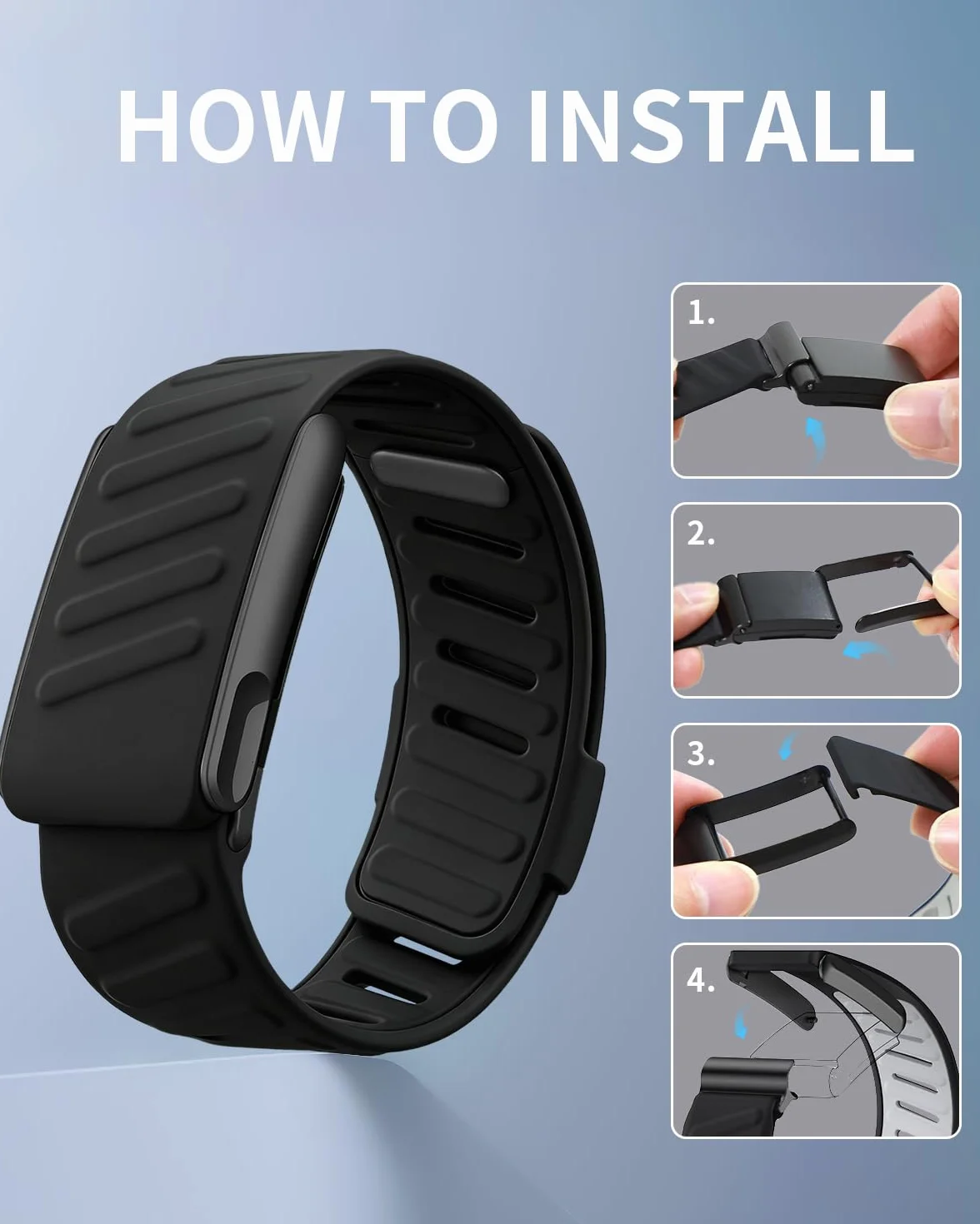 Bracelets de Sport Compatible avec WHOOP 5.0/MG Bracelet pour Hommes et Femmes – Doux, Respirant et Confortable, Bracelets de Remplacement Réglables – Non Compatible avec La Génération 4