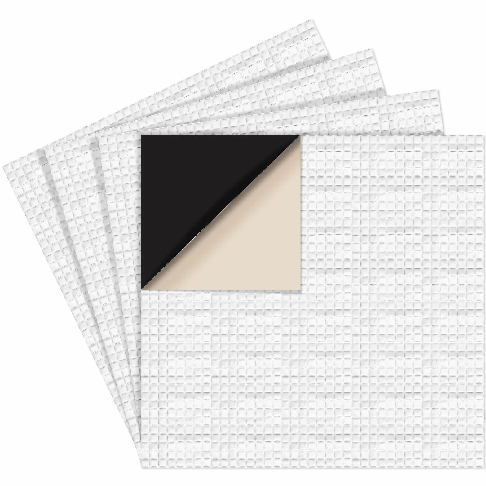 Lyreh 4pcs Patch Réparation Revêtement Bassin 20x20cm Caoutchouc Butyle Feuille Aluminium Auto-Adhésif Épaissi