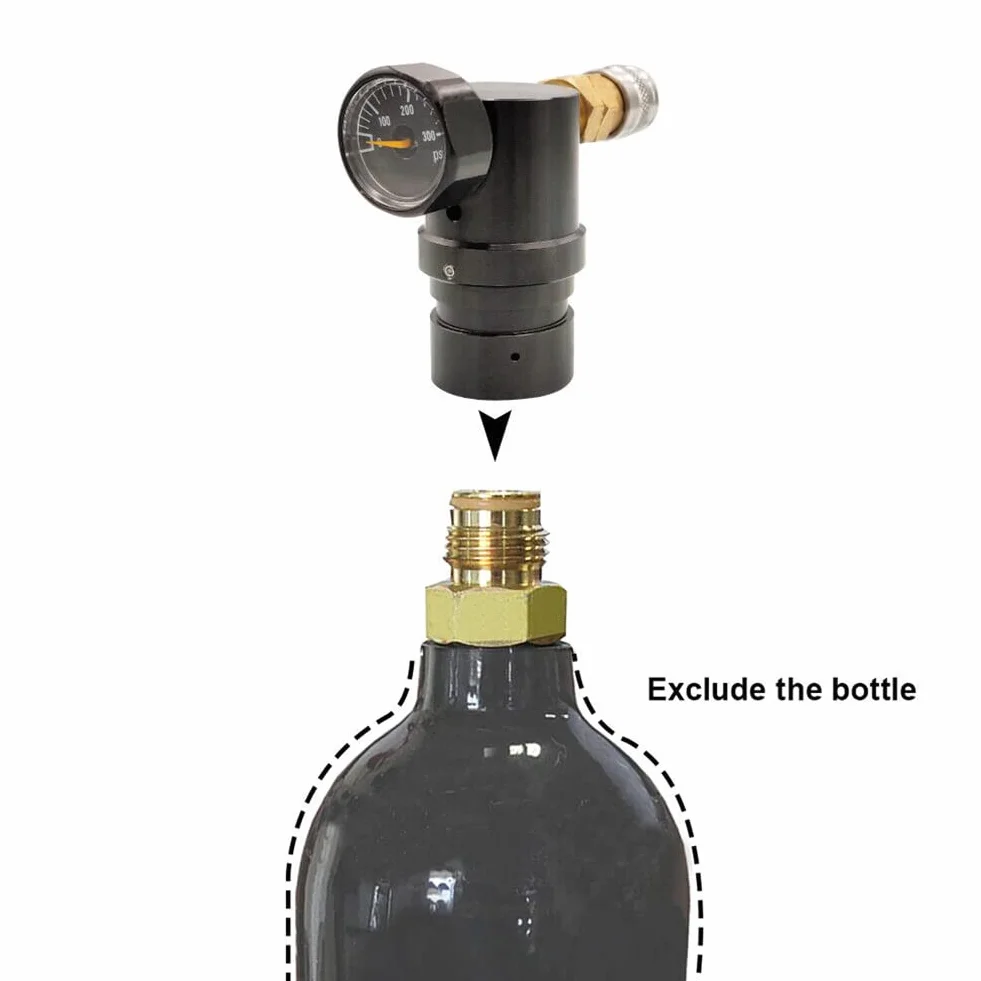 Régulateur de boule de peinture, régulateur de boule de peinture HPA MR GEN2 W Foster coupleur et tuyau à distance compatible avec les réservoirs standard HPA et SLP