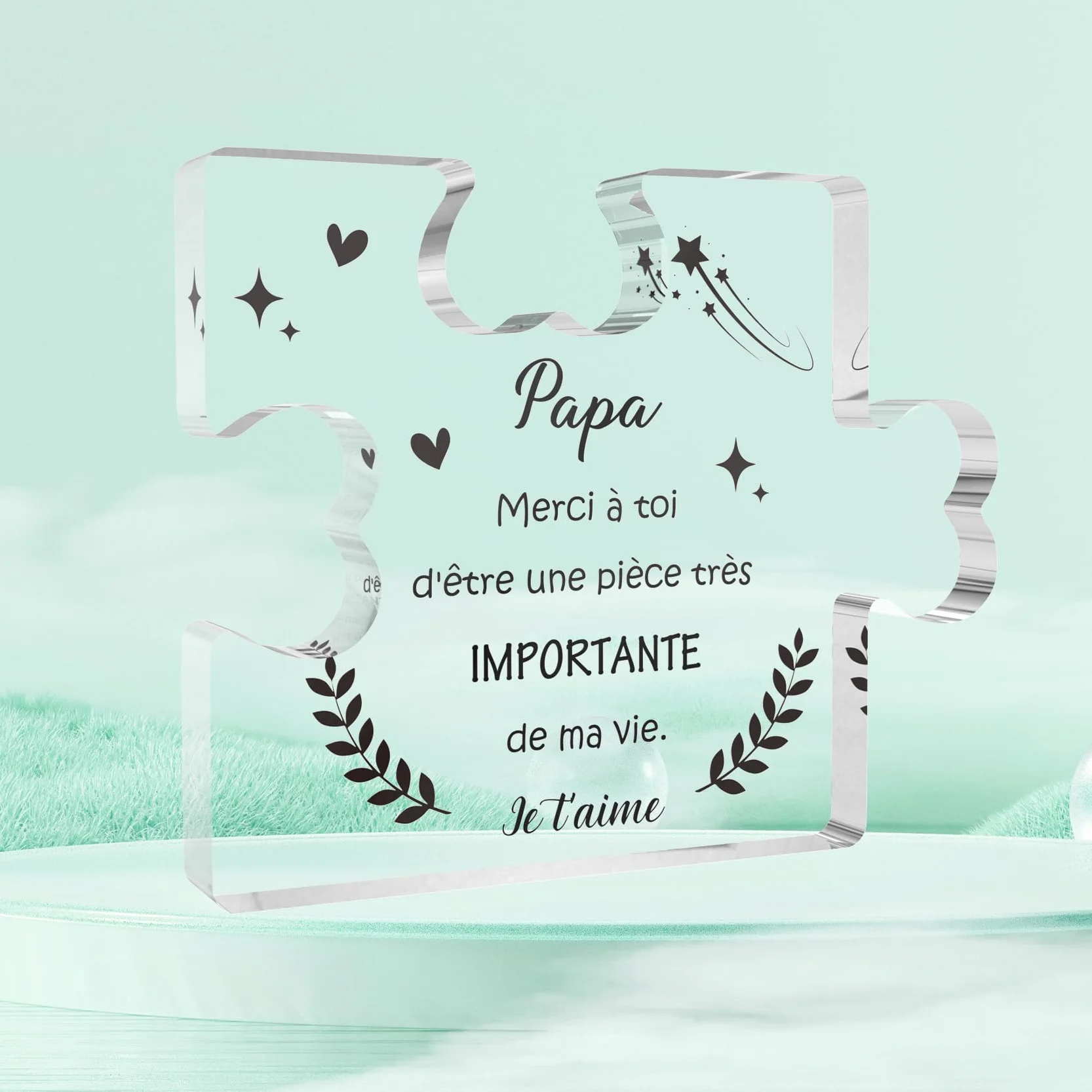 Cadeau Fête des Pères Puzzle Acrylique Original Papa Anniversaire Saint Valentin Noel