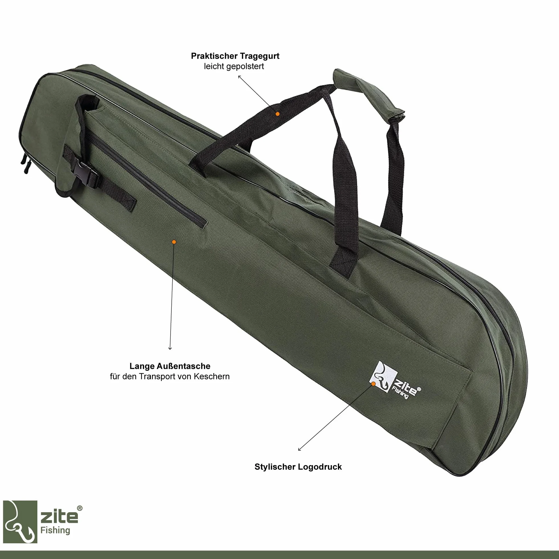 Zite Kit de pêche à la truite 2 cannes télescopiques 2,40 m 2 moulinets bobine aluminium sac 100 cm