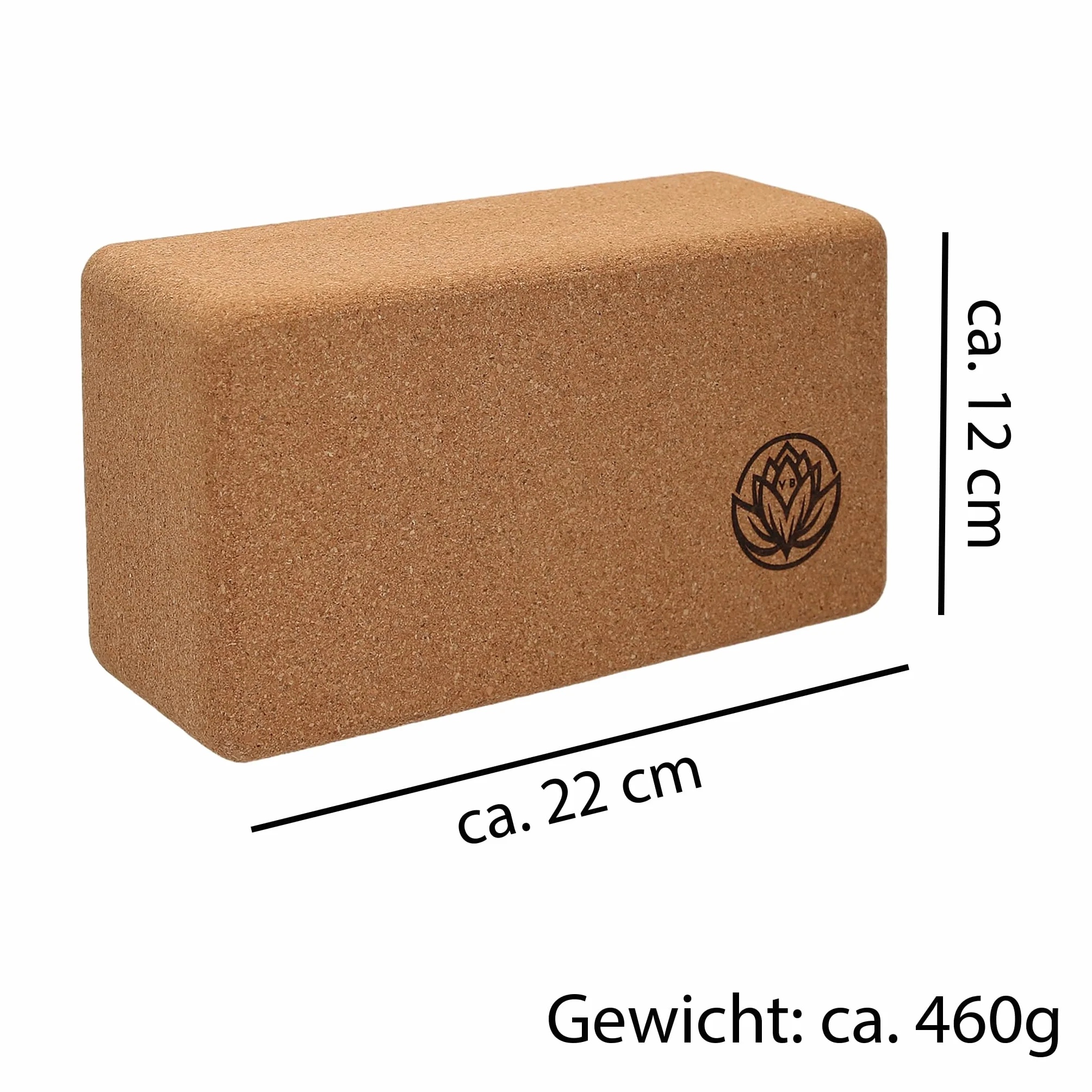Bloc de yoga VonBueren | Blocs de yoga en liège | 22 x 12 x 7,5 cm par bloc de yoga | Accessoires de yoga pour homme et femme | Blocs de yoga | Blocs de yoga | Blocs de yoga