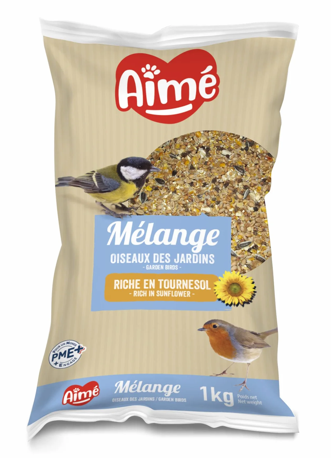 Aime Nourriture pour Oiseaux Mélange de Graines 1 KG