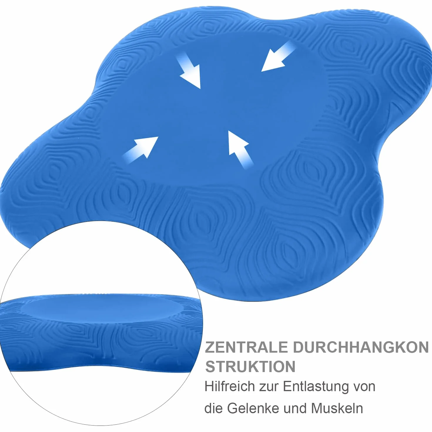Lot de 2 genouillères antidérapantes pour yoga, yoga, pilates, entraînement, yoga, bolster, sport et fitness