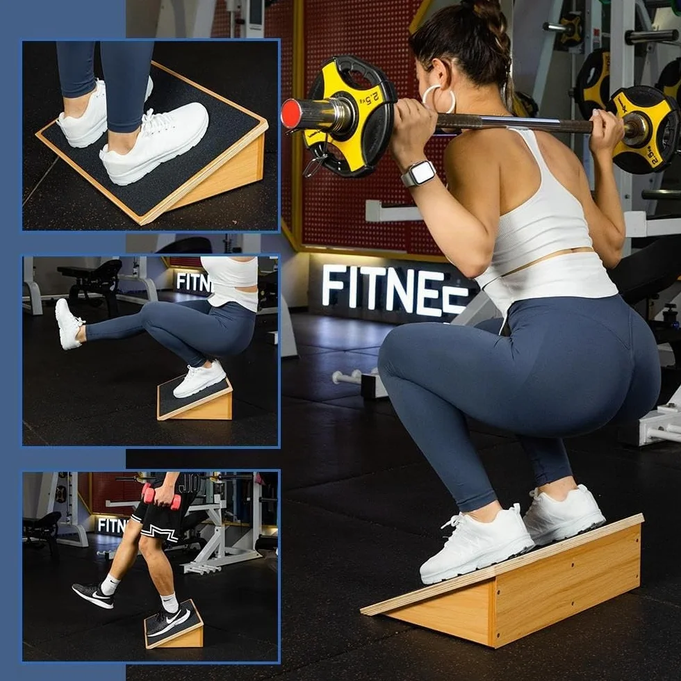 StrongTek Planche inclinée pour genoux squats 453,6 kg bois antidérapante